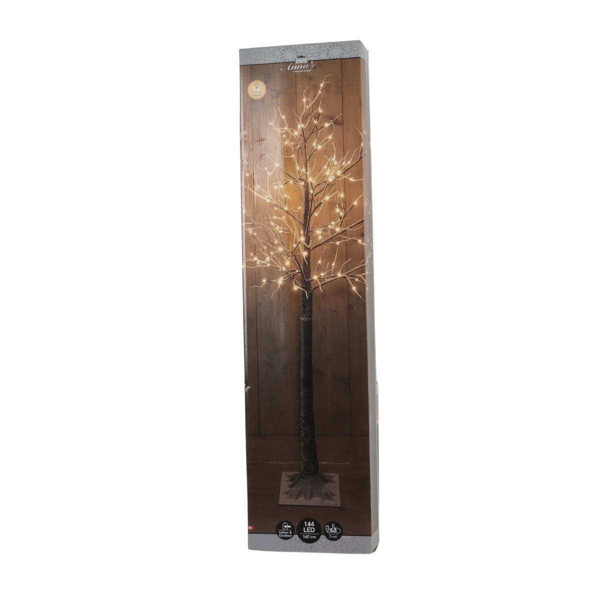 Anna's Collection Verlicht Kerstfiguur Berkenboom Klassiek Warm 144 Lampjes 160 cm