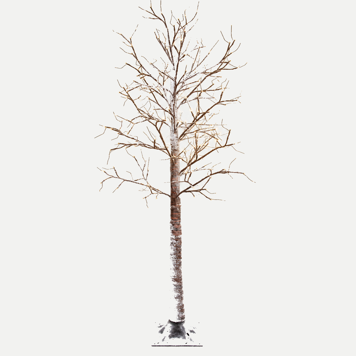 Anna's Collection Verlicht Kerstfiguur Berkenboom met Sneeuw Klassiek Warm 204 Lampjes 200 cm