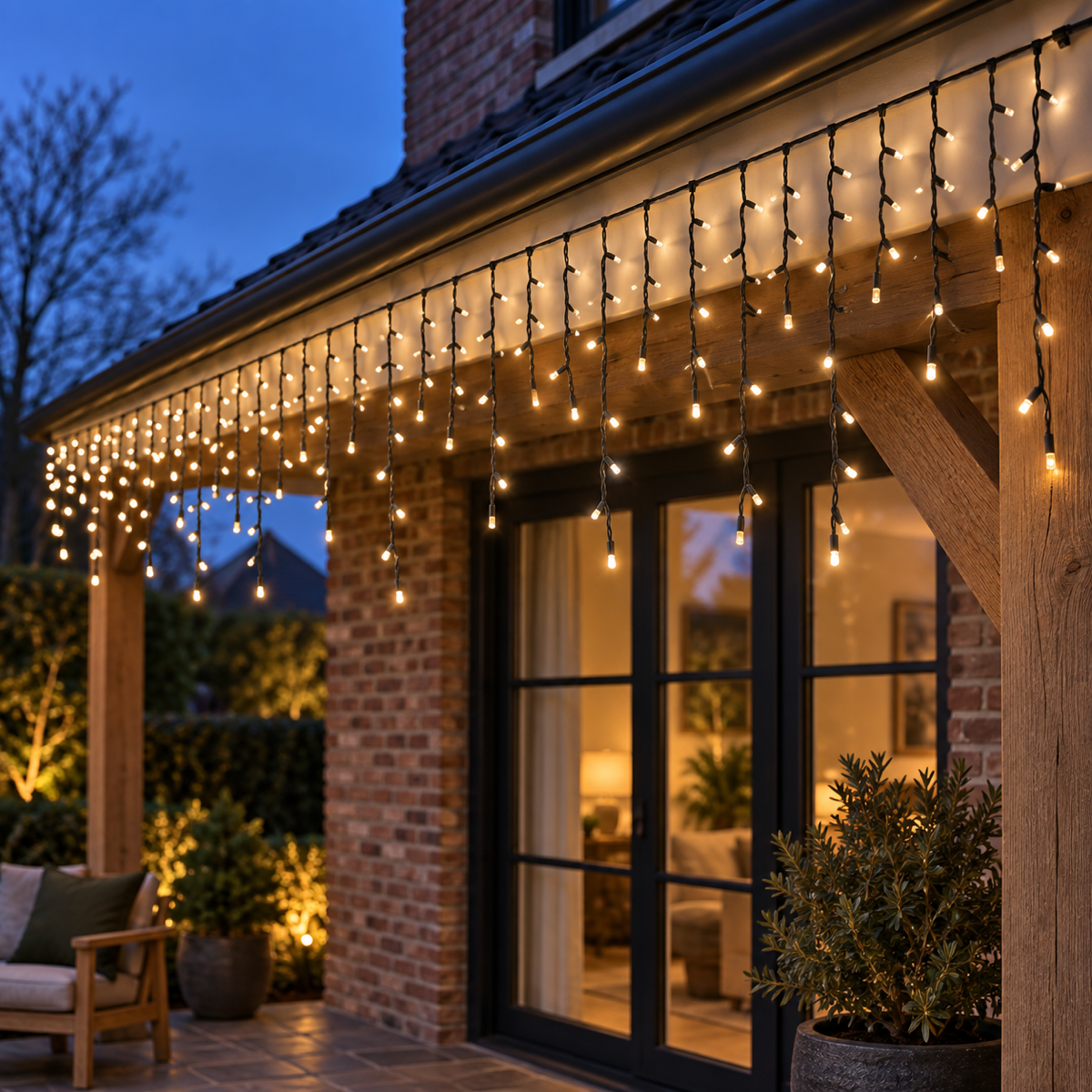 Anna's Collection IJspegelverlichting Connect de Luxe Flash Warm Wit 200 Lampjes 70 x 500 cm