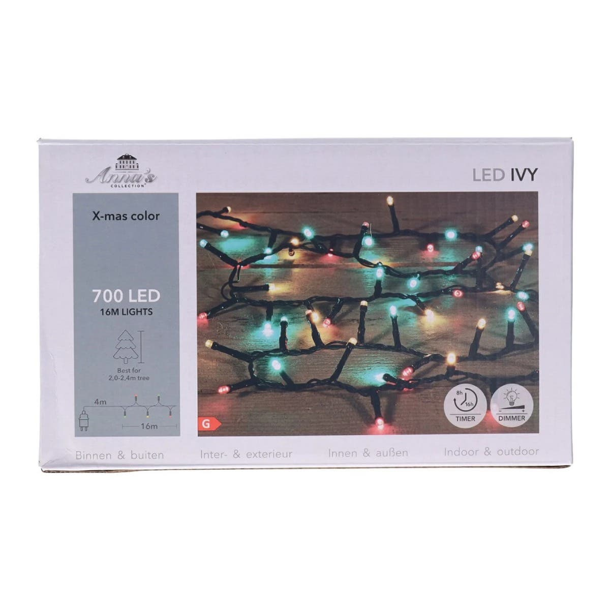 Anna's Collection Micro LED-verlichting Ivy Multicolour 700 Lampjes 16 m