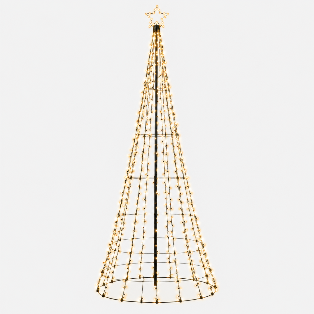 Anna's Collection Vlaggenmast verlichting Boom met Ster Klassiek Warm 480 Lampjes 100 x 320 cm