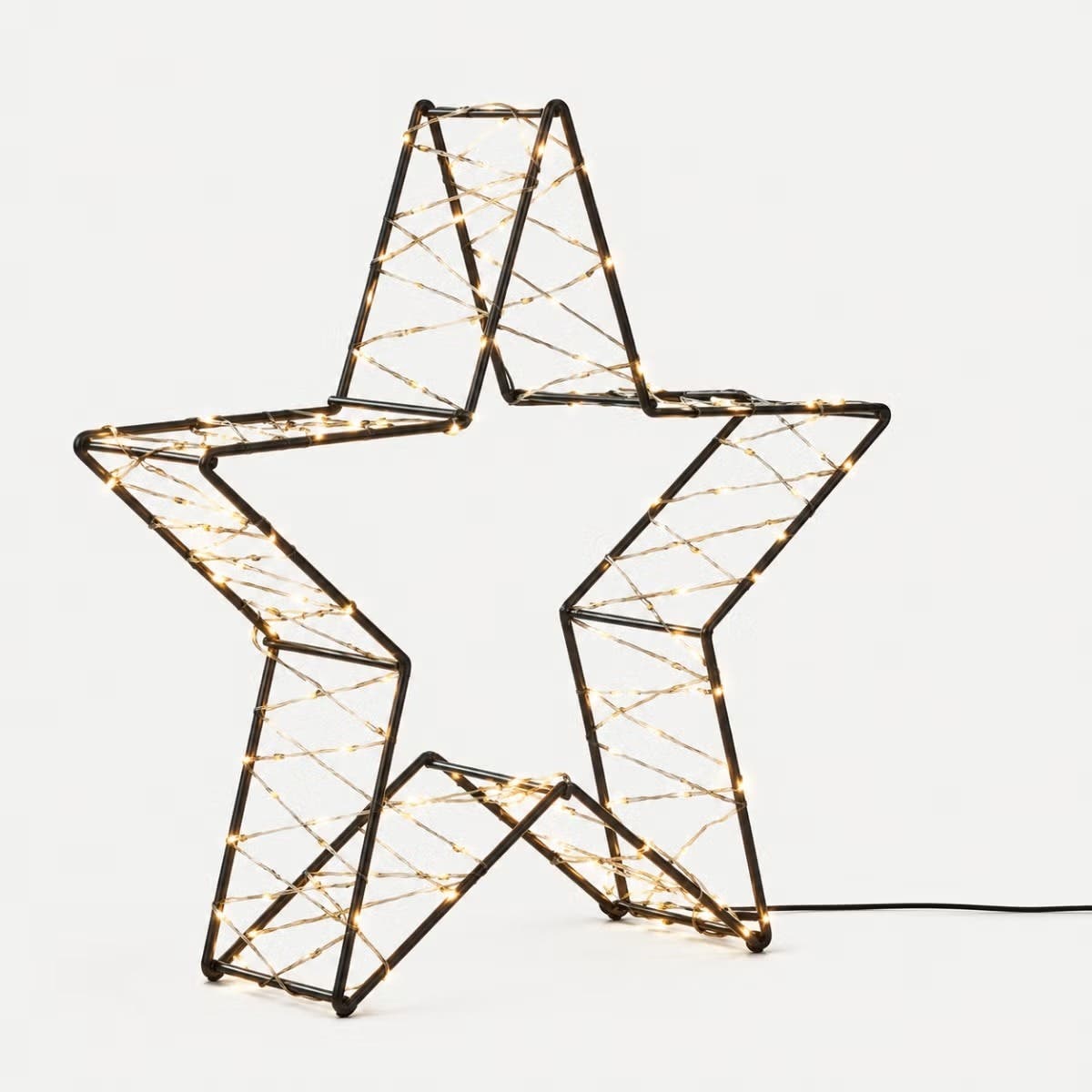 Anna's Collection Verlicht Kerstfiguur Kerstster 3D Klassiek Warm 200 Lampjes 26 x 6 cm