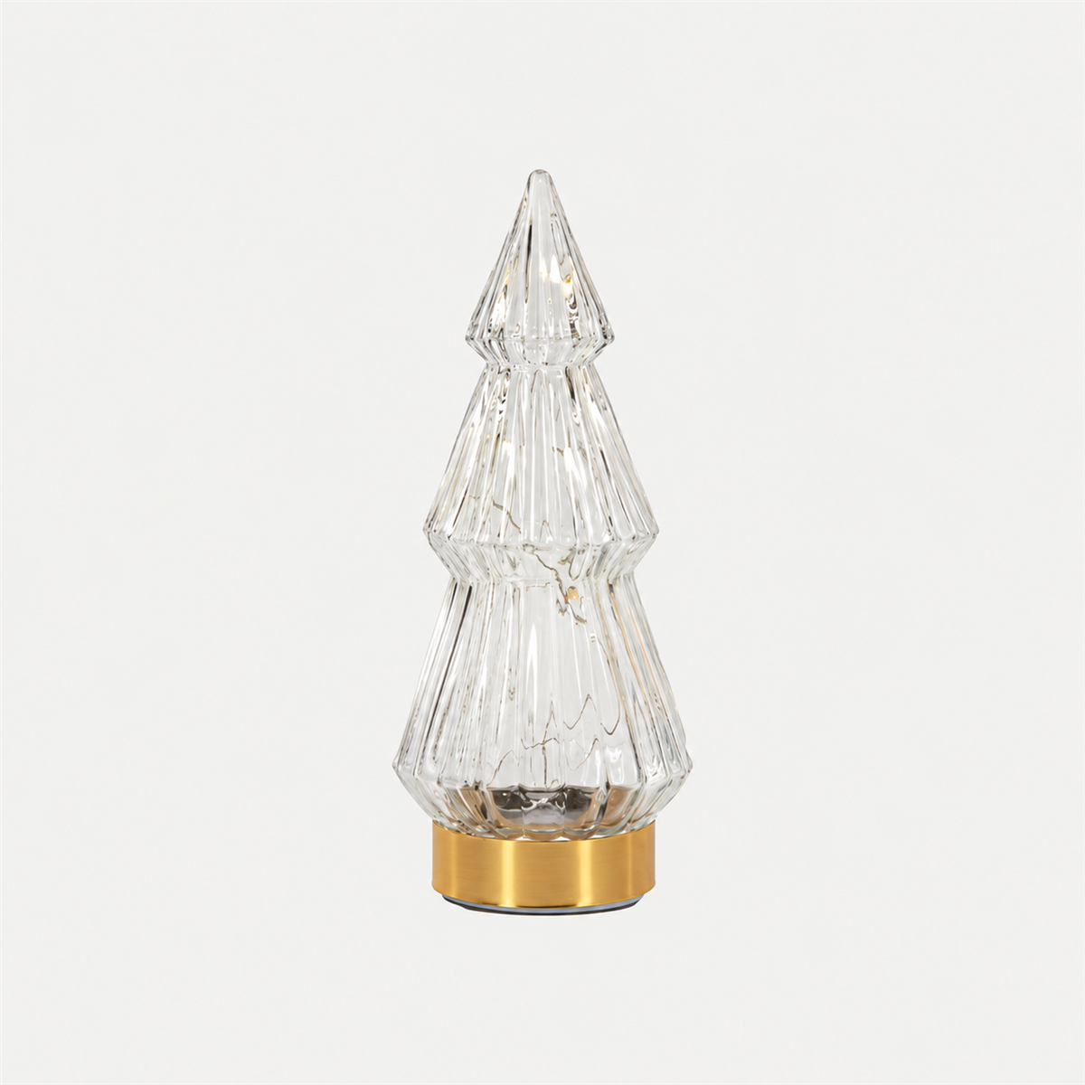 Kerstfiguur decoratieboom Transparant D 10,5 H 24,5 cm