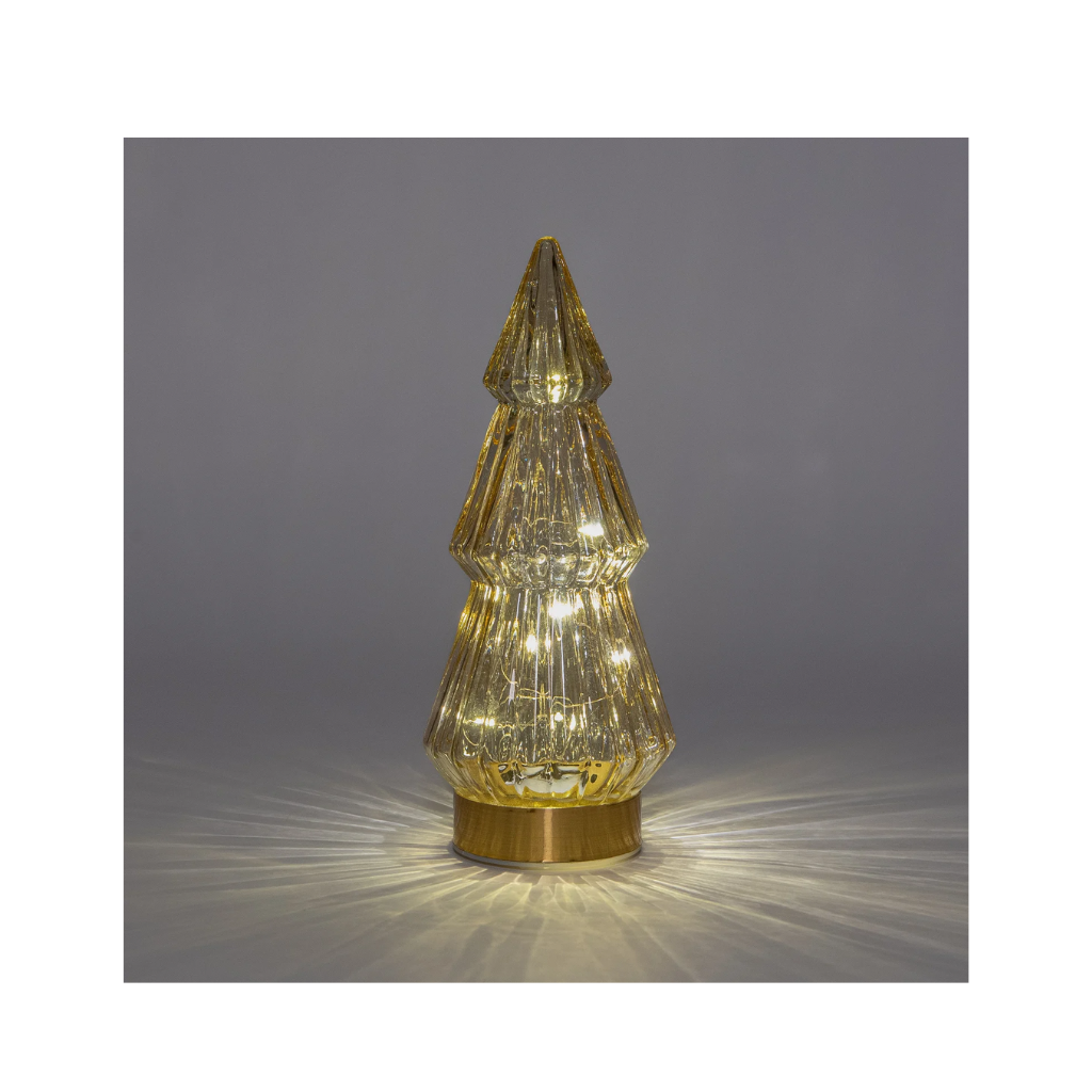 Kerstfiguur decoratieboom Goud D 10 H 23,5 cm 