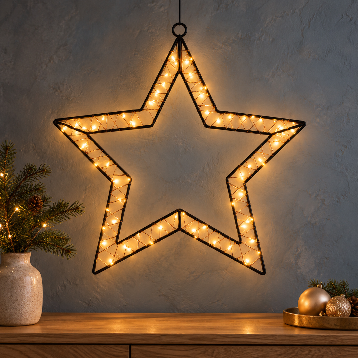 Anna's Collection Verlicht Kerstfiguur Kerstster 40 x 40.5 cm
