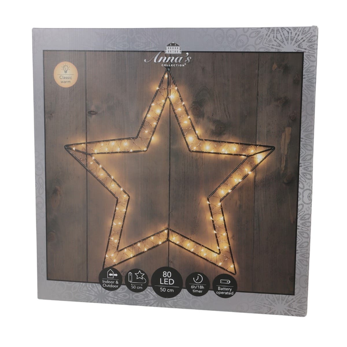 Anna's Collection Verlicht Kerstfiguur Kerstster 50 x 49.5 cm