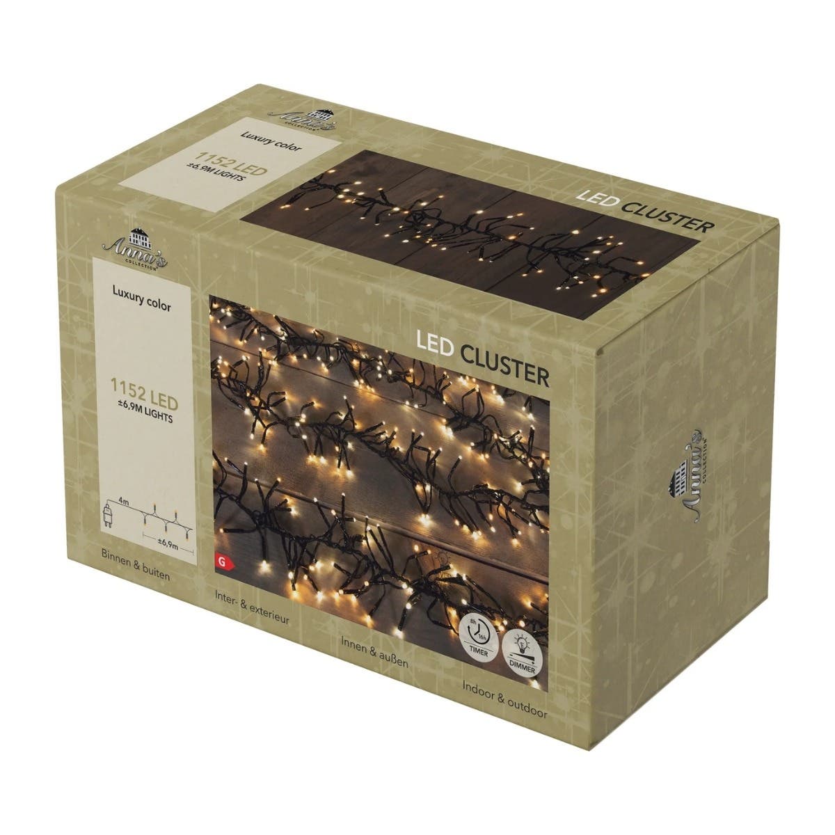 Anna's Collection Clusterverlichting Luxury Color 1152 Lampjes 6.9 m