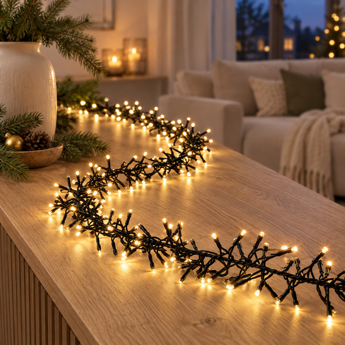 Anna's Collection Clusterverlichting Warm Wit 384 Lampjes 2.4 m