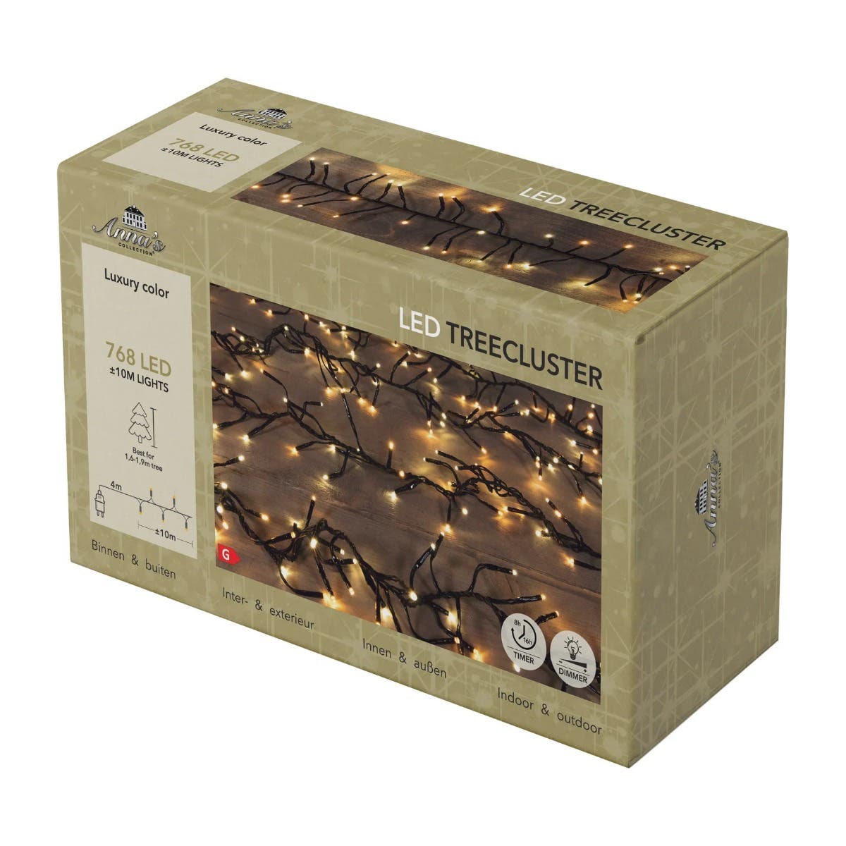 Anna's Collection Clusterverlichting Treecluster Luxury Color 768 Lampjes 10 m