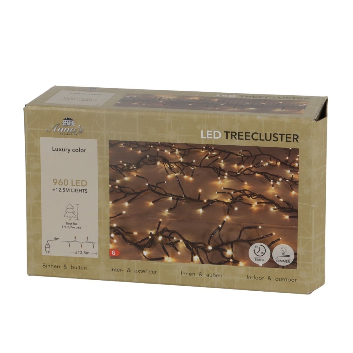 Anna's Collection Clusterverlichting Treecluster Luxury Color 960 Lampjes 12.5 m