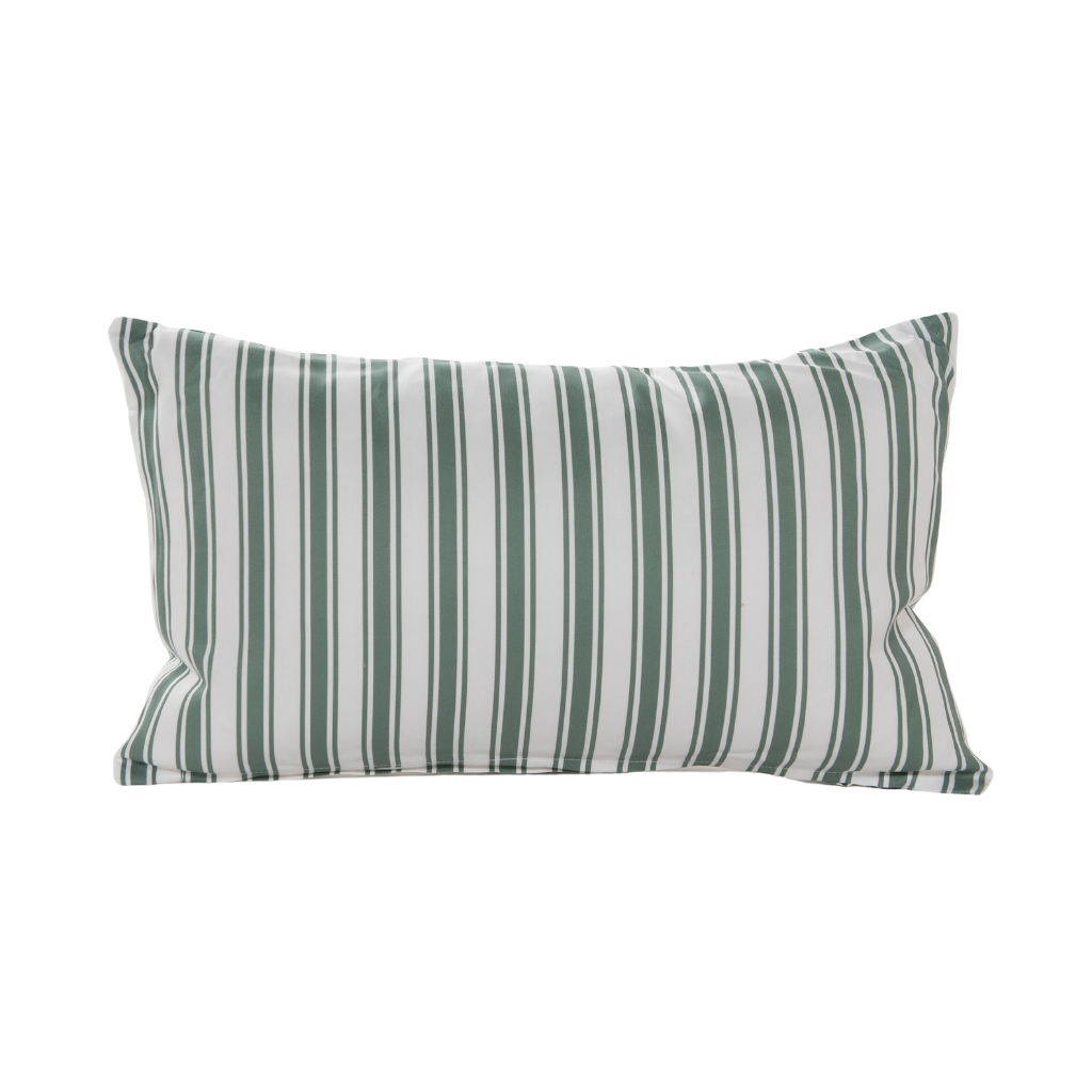 Anna's Collection Buitenkussen 50x30cm streep groen