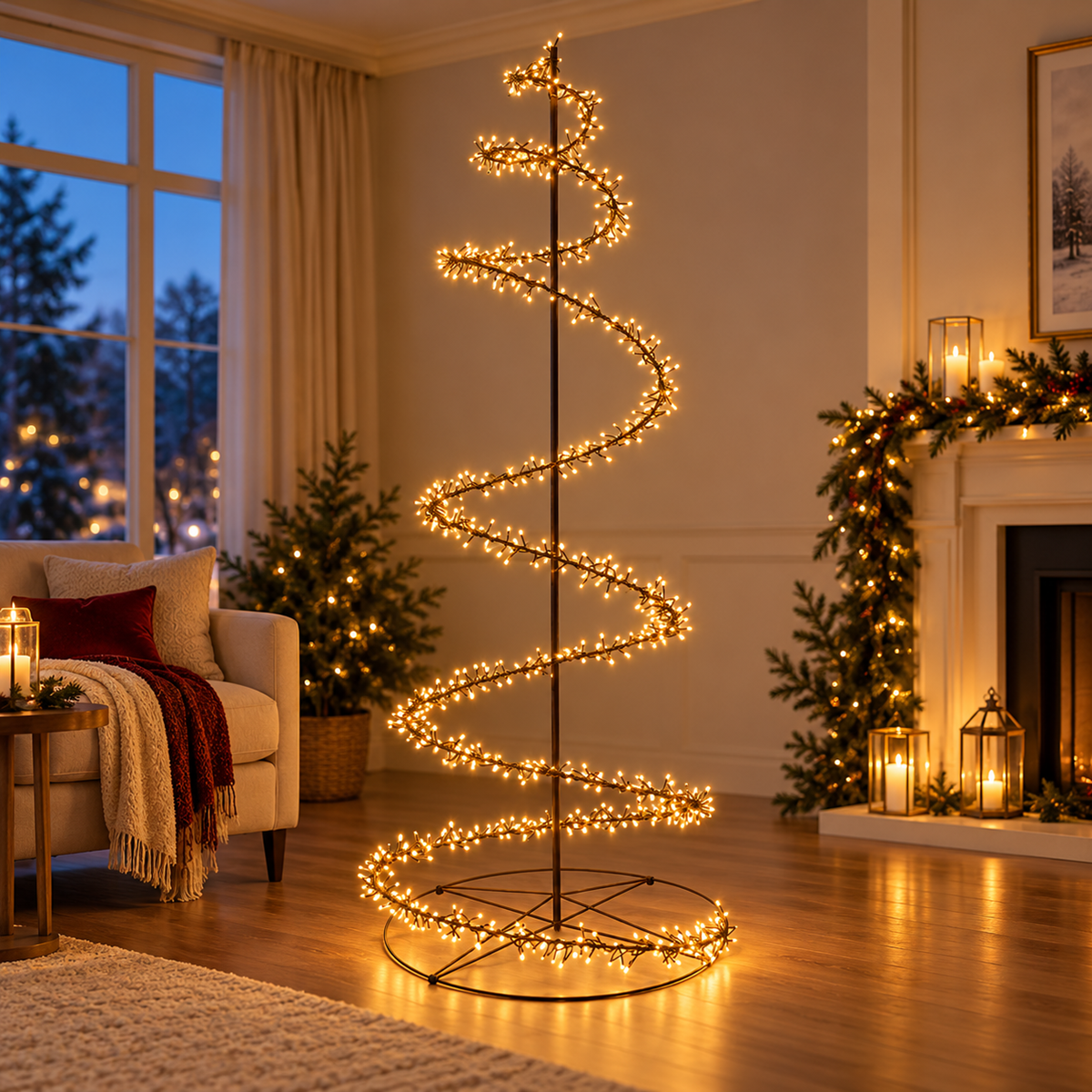 Anna's Collection Clusterverlichting Boom Swirl Klassiek Warm 960 Lampjes 2.1 m