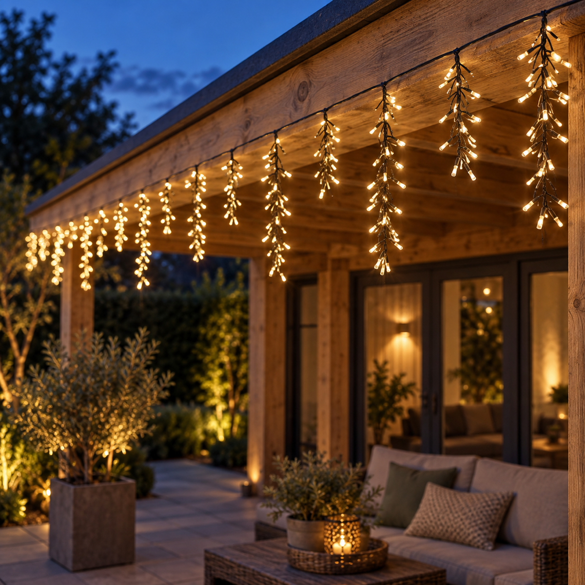 Anna's Collection IJspegelverlichting Cluster Warm Wit 1032 Lampjes 7 m