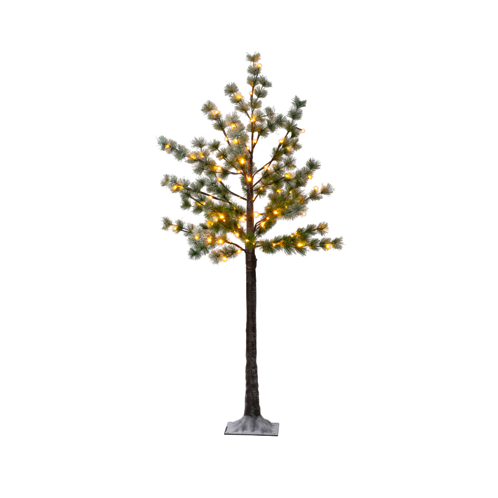 Anna's Collection dennenboom sneeuw met verlichting klassiek warm 150 cm