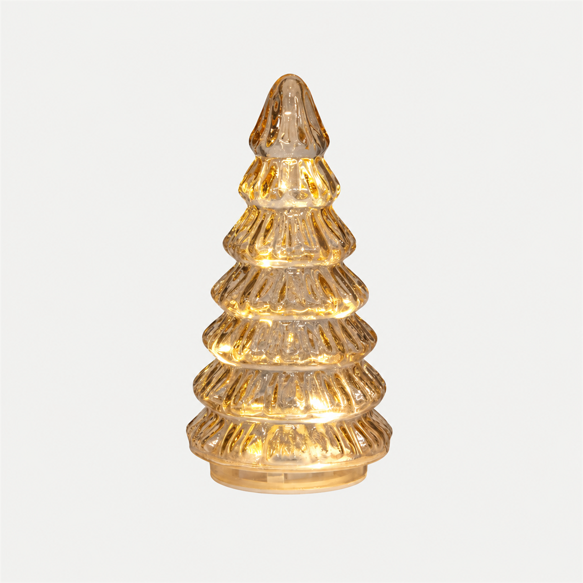 Anna's Collection Decoratieboom Daron oranje met verlichting 9.5 x 18.5 cm