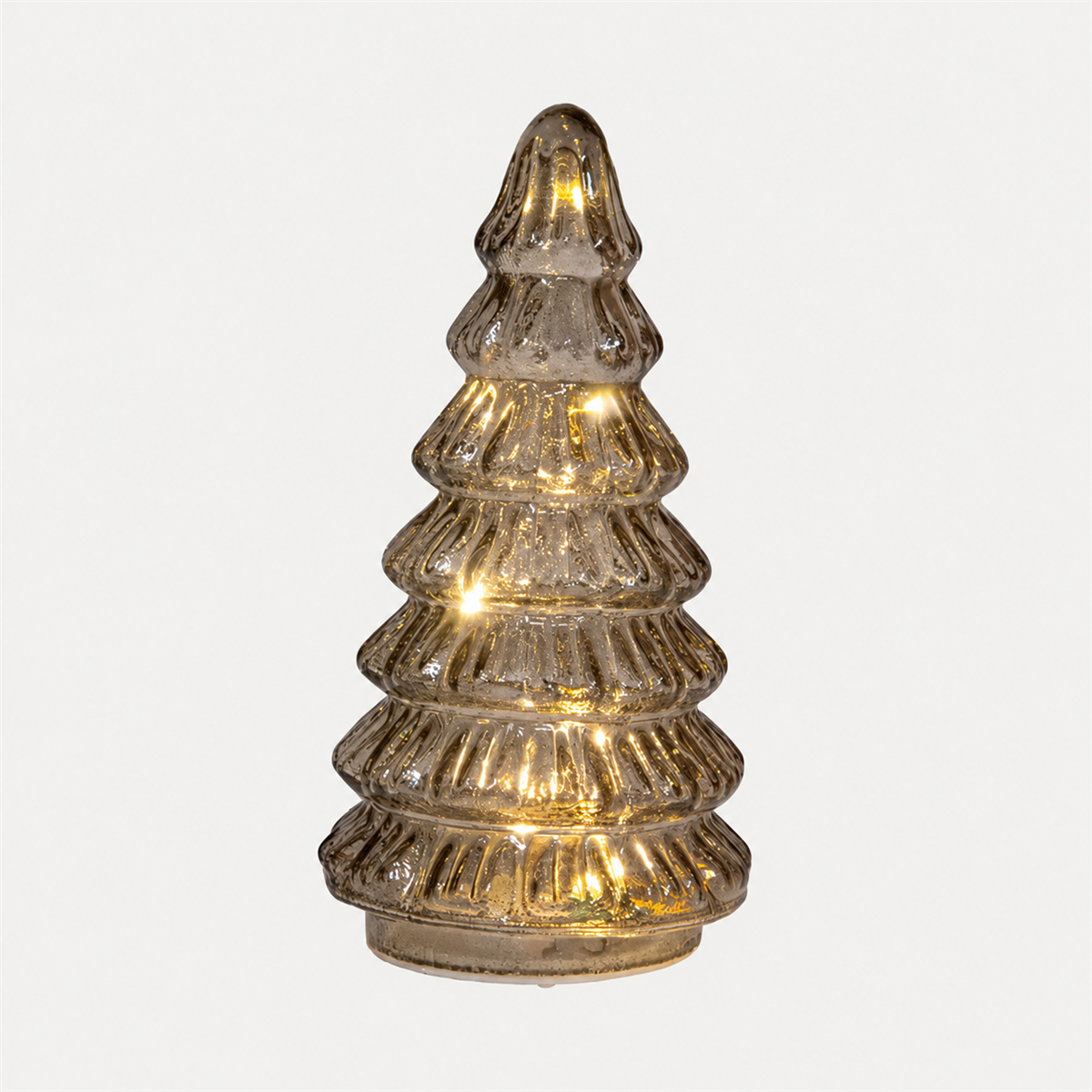Anna's Collection decoratieboom LED grijs 9.5 x 18.5 cm