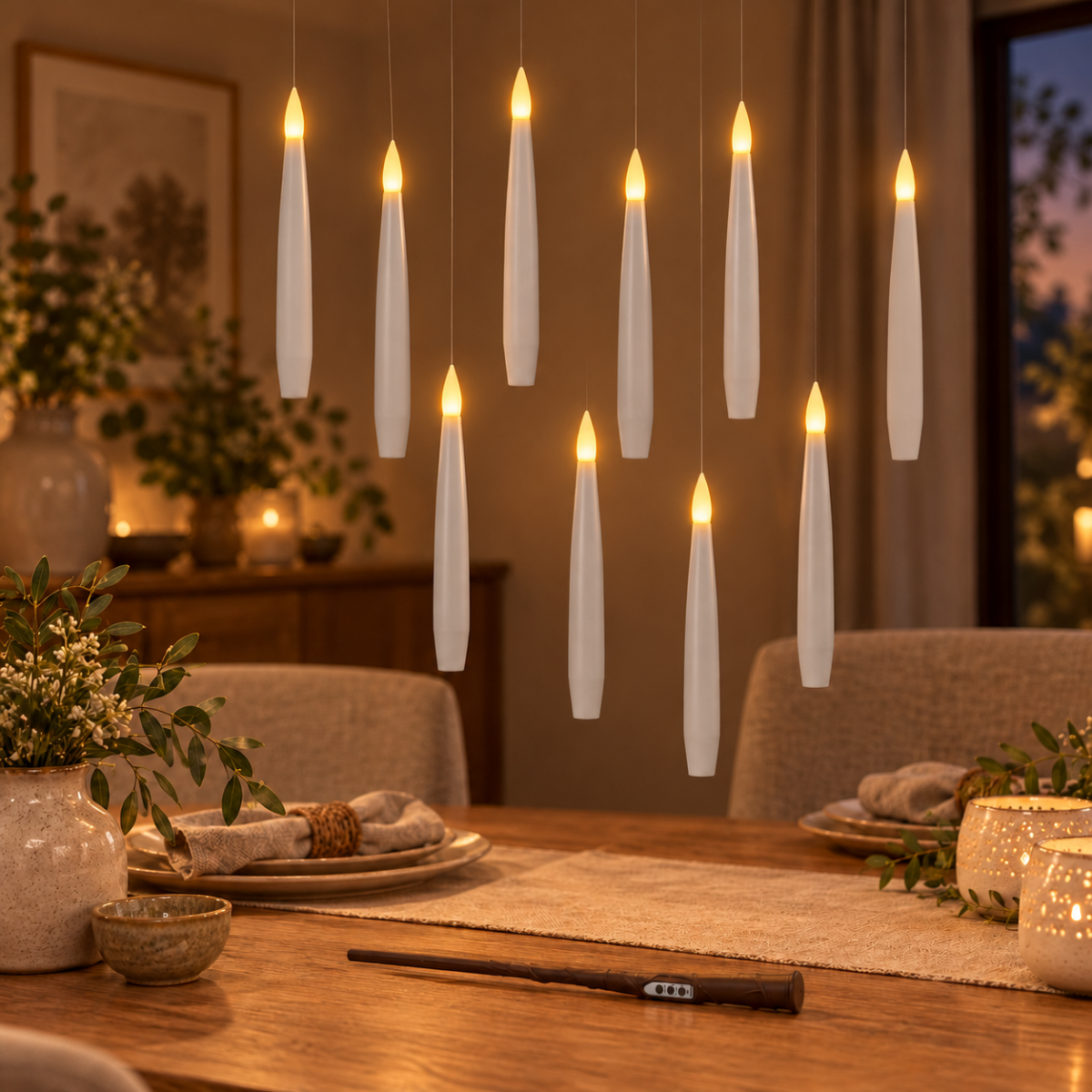 Anna's Collection LED-Dinerkaars Wit 10 stuks 2 x 15 cm