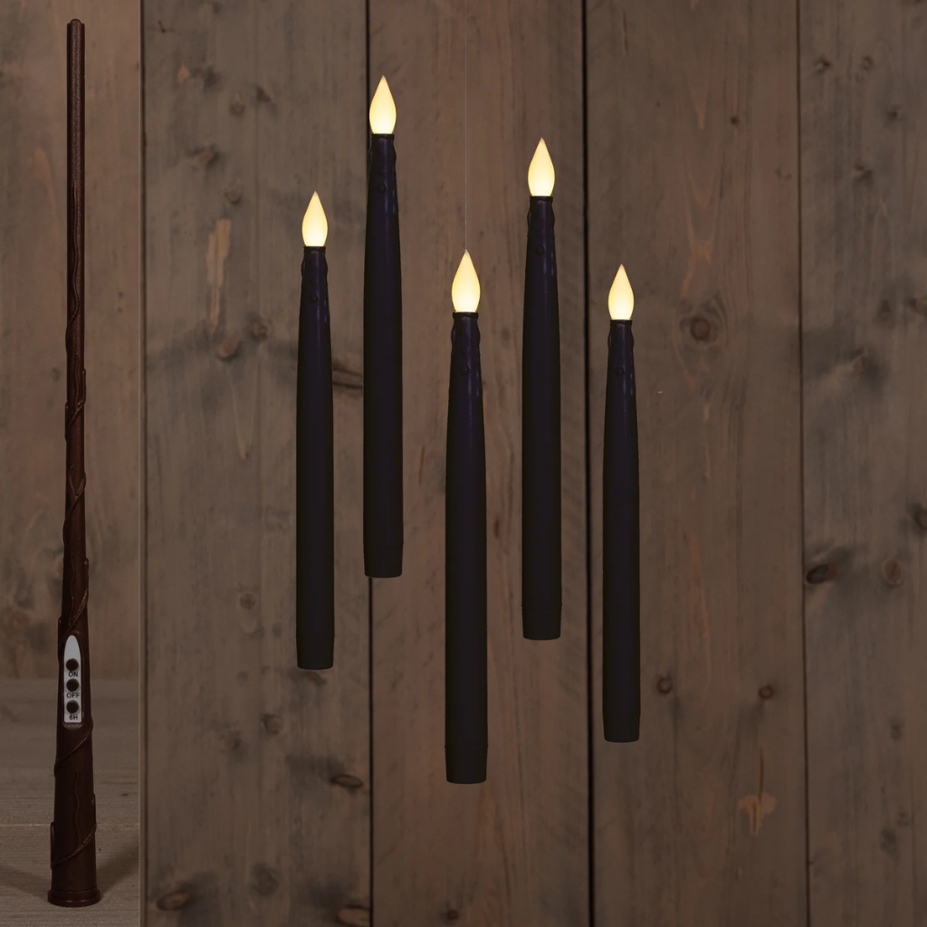 Anna's Collection LED dinerkaars zwevend zwart 5 stuks 28,5 cm