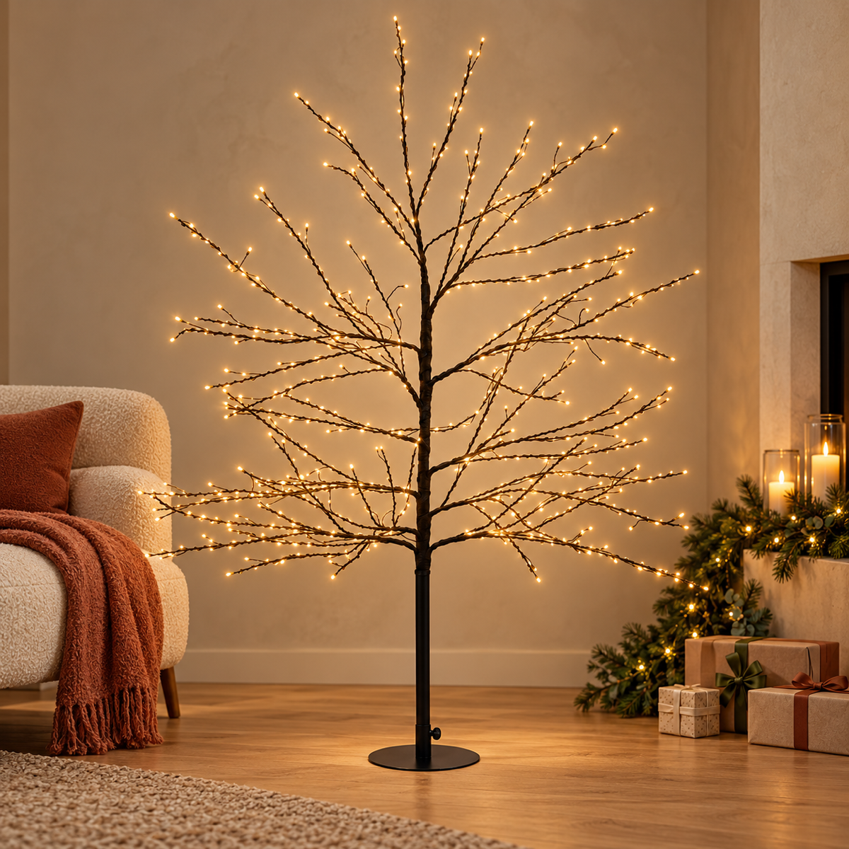 Anna's Collection Verlicht Kerstfiguur Boom Flash Klassiek Warm 240 Lampjes 60 cm