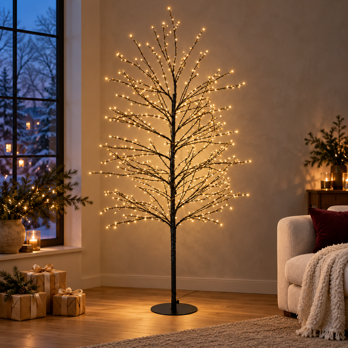 Anna's Collection Verlicht Kerstfiguur Boom Flash Klassiek Warm 1500 Lampjes 180 cm