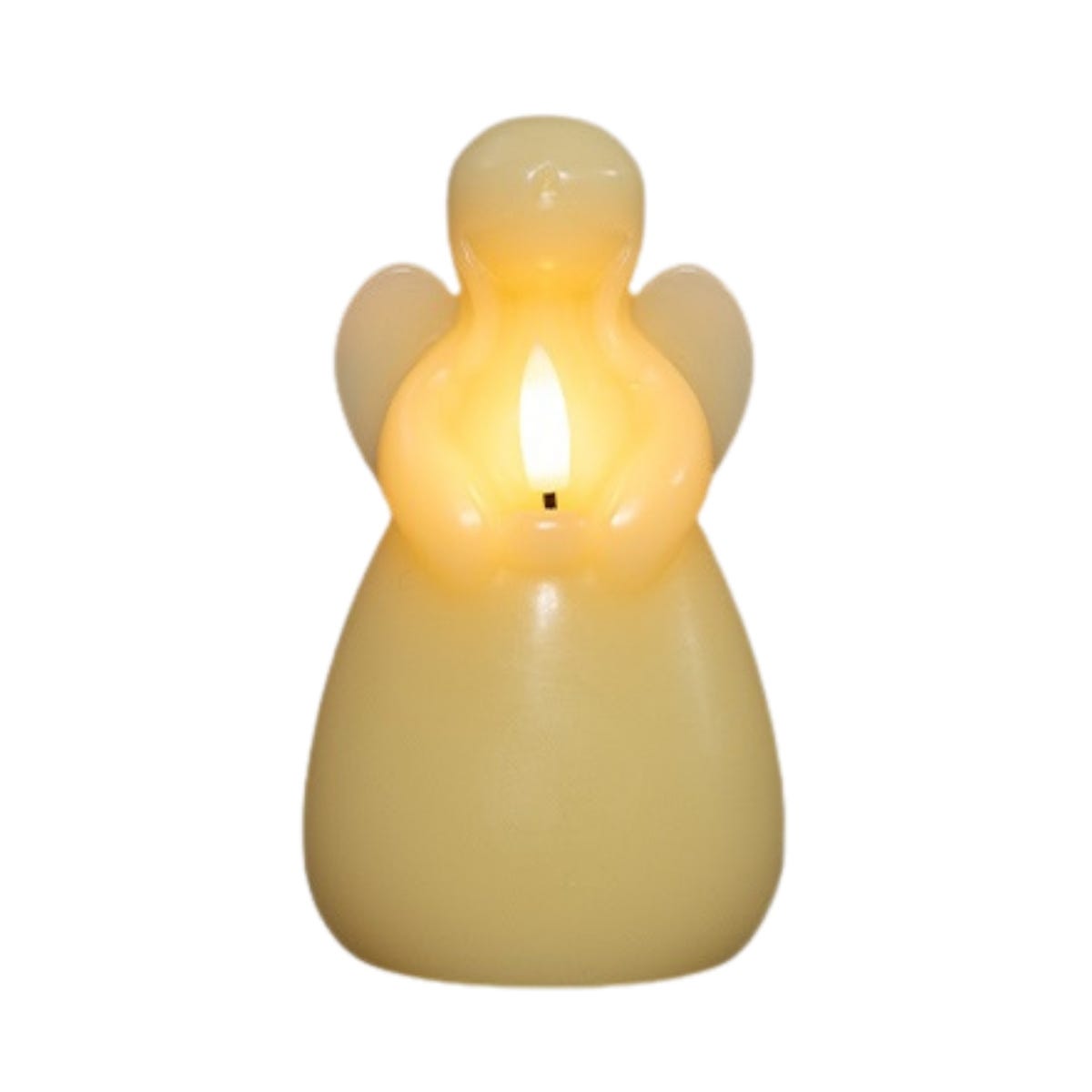 Anna's Collection LED Kaars Engel 3D Vlam Ivoor 14.5 x 8.5 cm