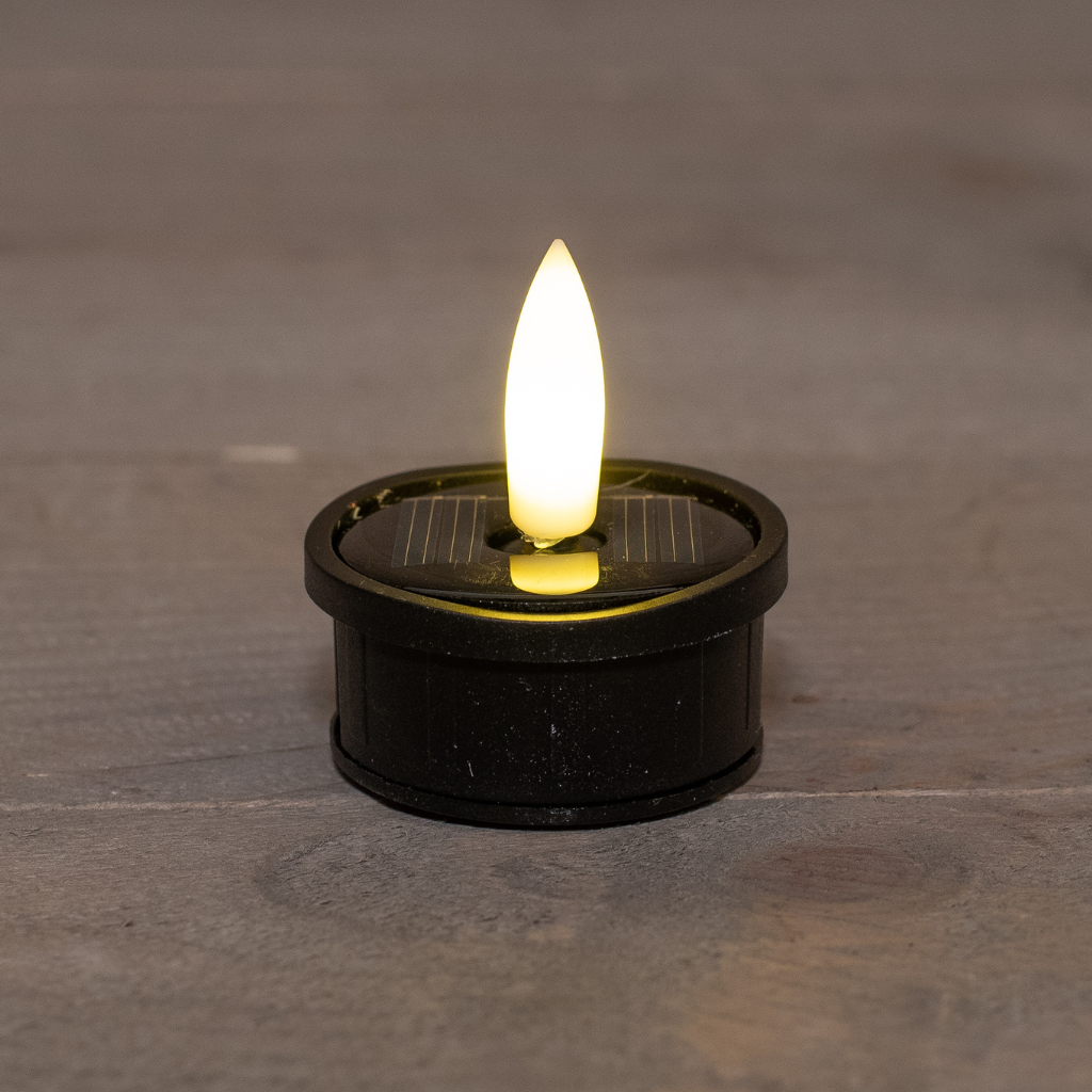 Anna's Collection Solar theelicht 3D lont 3 stuks zwart