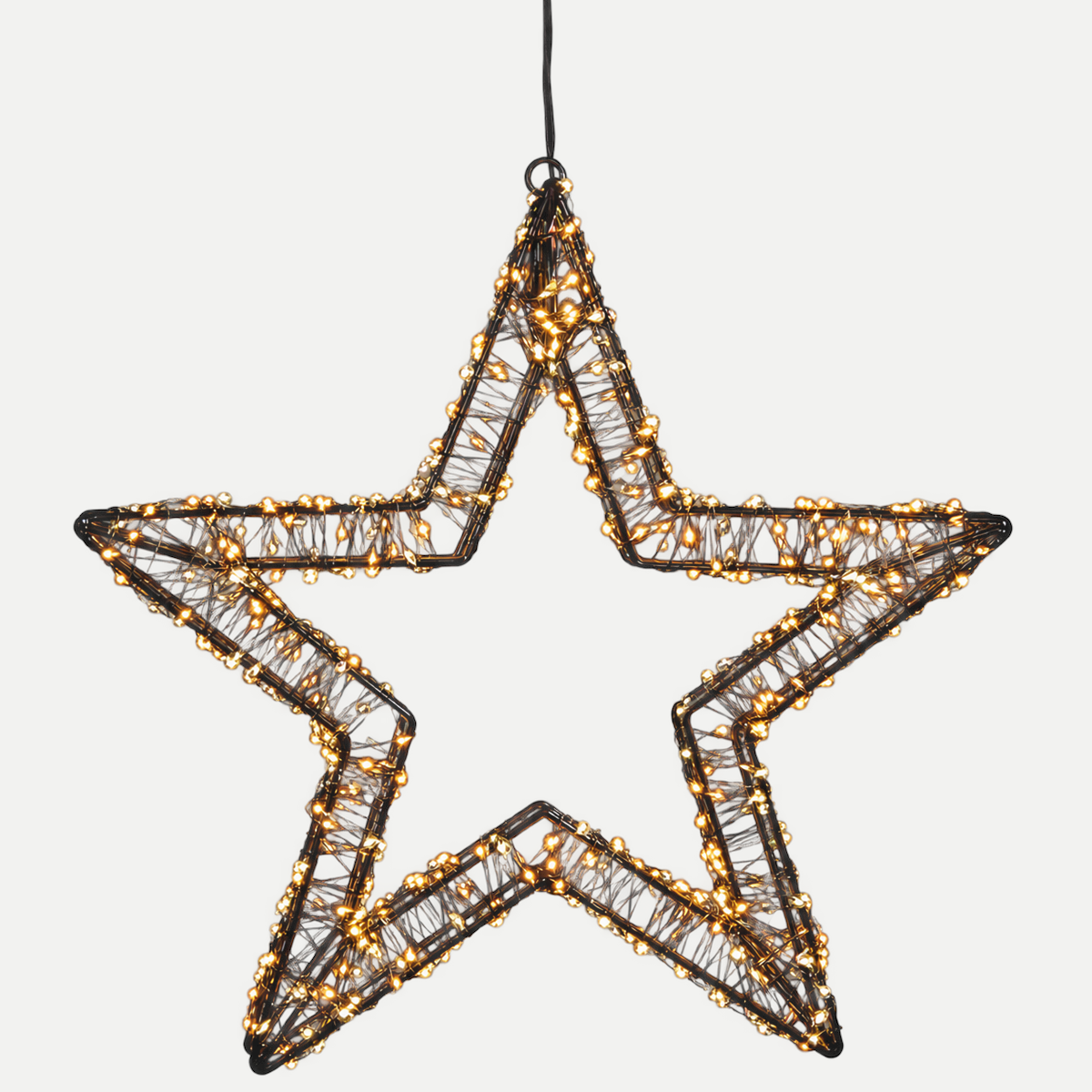 Anna's Collection Verlicht Kerstfiguur Ster 3D Zwart Klassiek Warm 800 Lampjes 36 x 36 x 5 cm