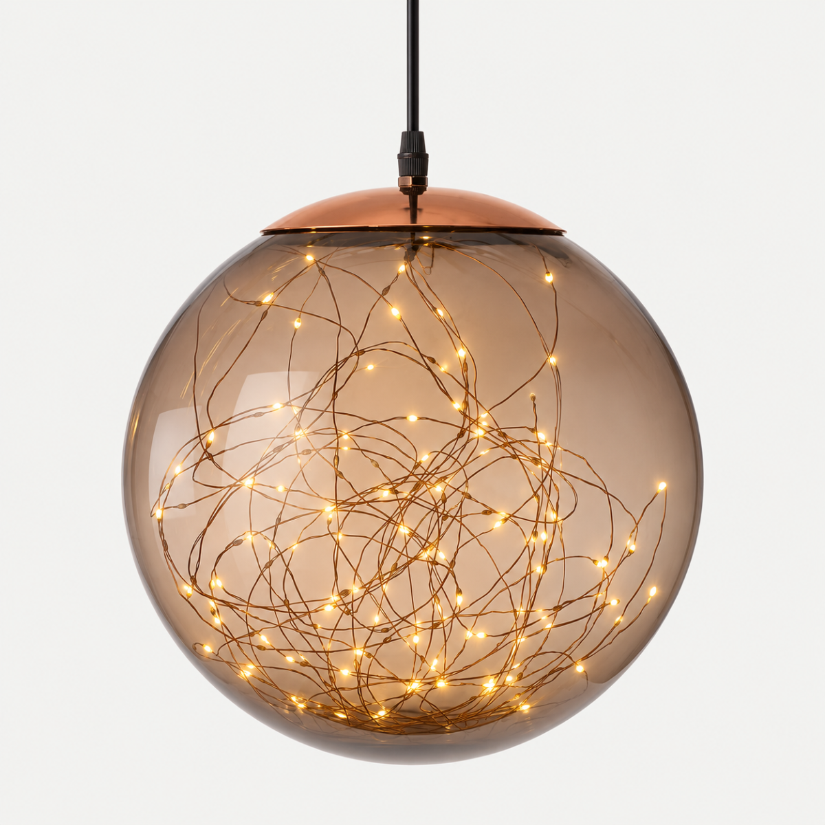 Anna's Collection Verlicht Kerstfiguur Lichtbal Smokey Flash Klassiek Warm 80 Lampjes 18 cm