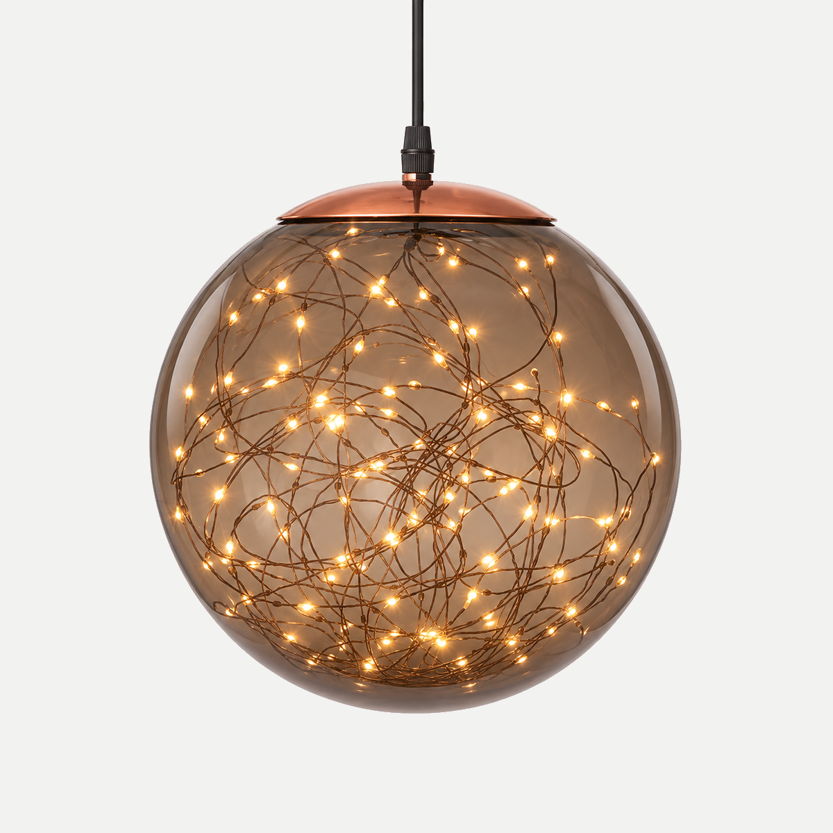 Anna's Collection Verlicht Kerstfiguur Lichtbal Smokey Flash Klassiek Warm 125 Lampjes 25 cm