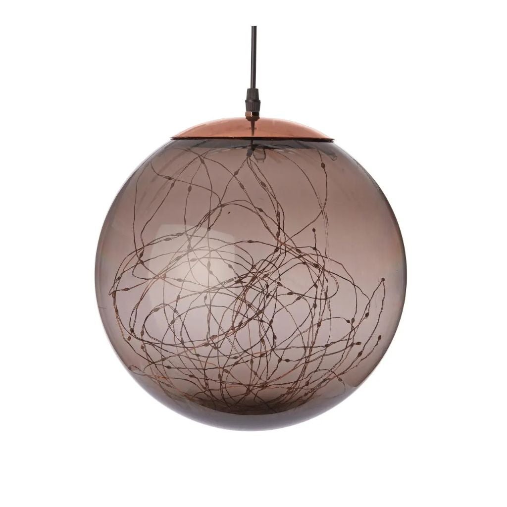 Anna's Collection Lichtbal smokey LED 125 lampjes flash 25 cm