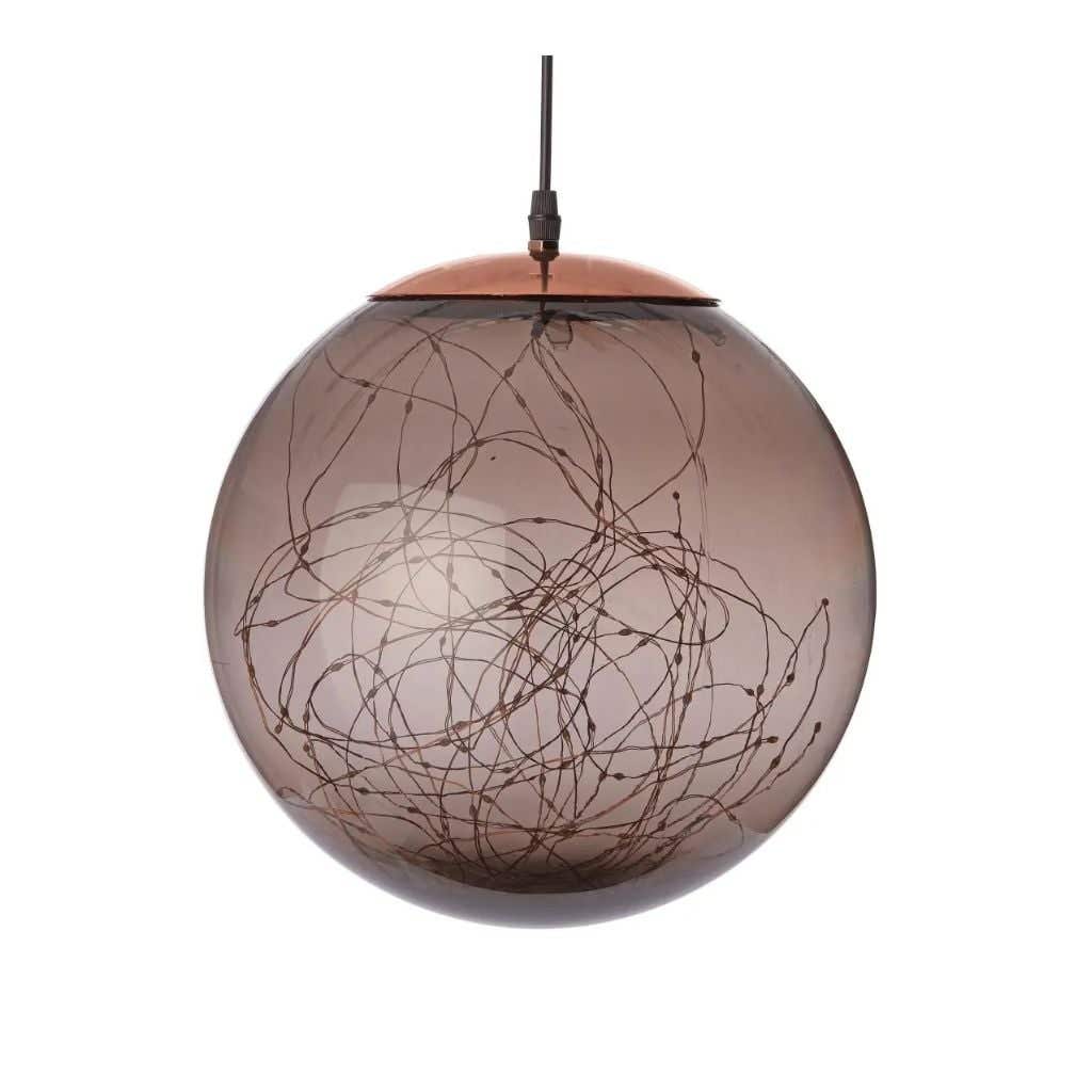 Anna's Collection Lichtbal smokey LED 125 lampjes flash 25 cm