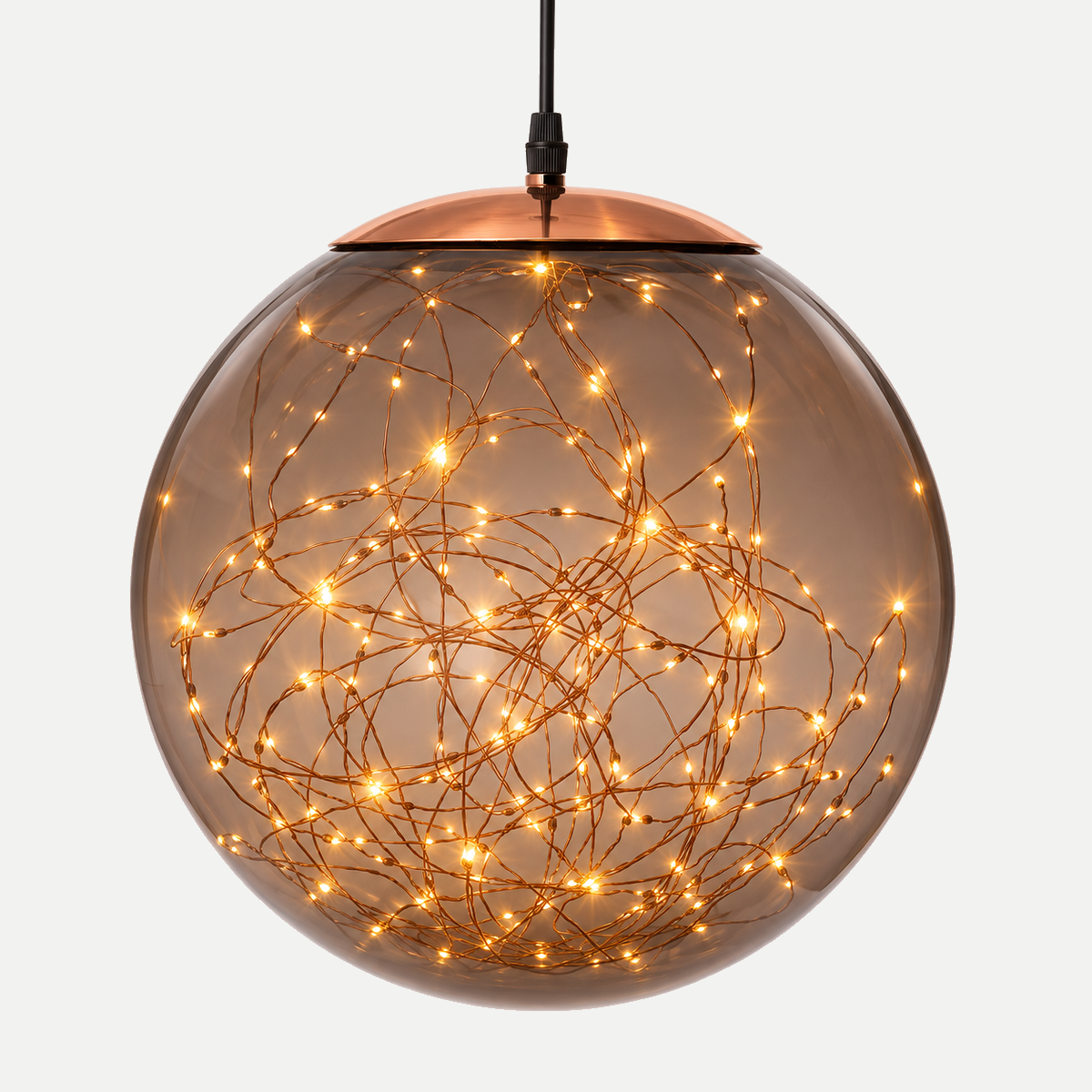 Anna's Collection Verlicht Kerstfiguur Lichtbal Smokey Flash Klassiek Warm 300 Lampjes 37 cm