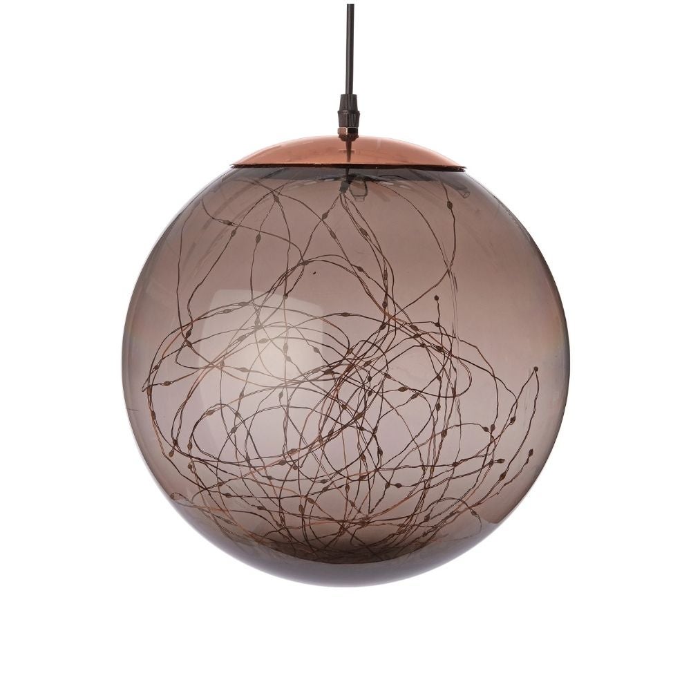 Anna's Collection Lichtbal smokey LED 300 lampjes flash 37 cm