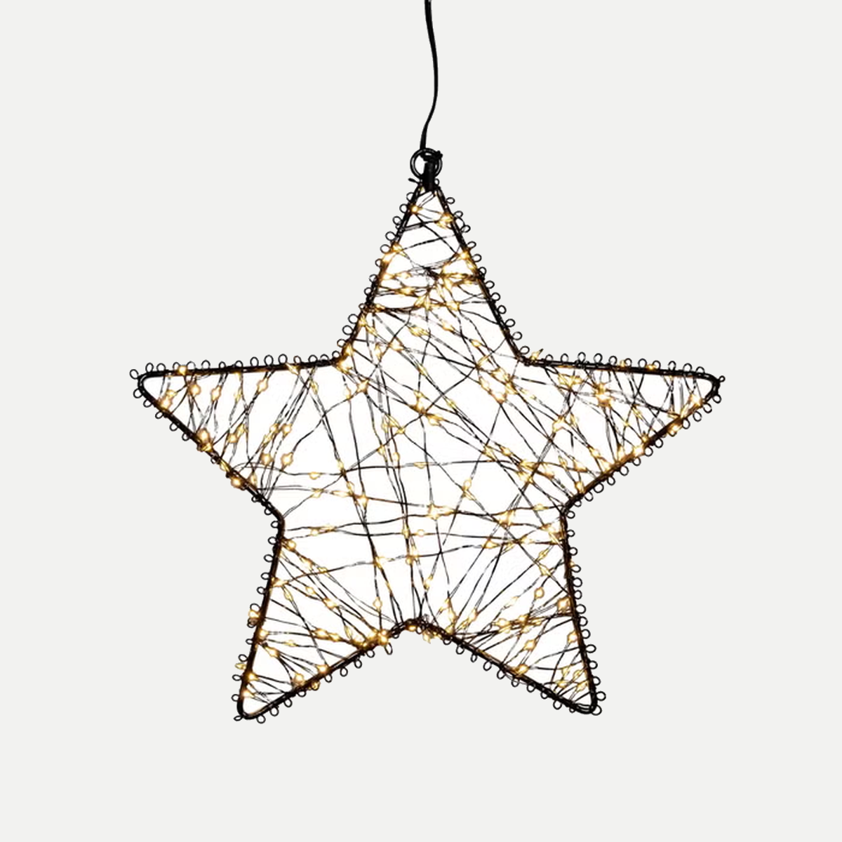 Anna's Collection Verlicht Kerstfiguur Kerstster met Flash Klassiek Warm 200 Lampjes 27 x 5 cm