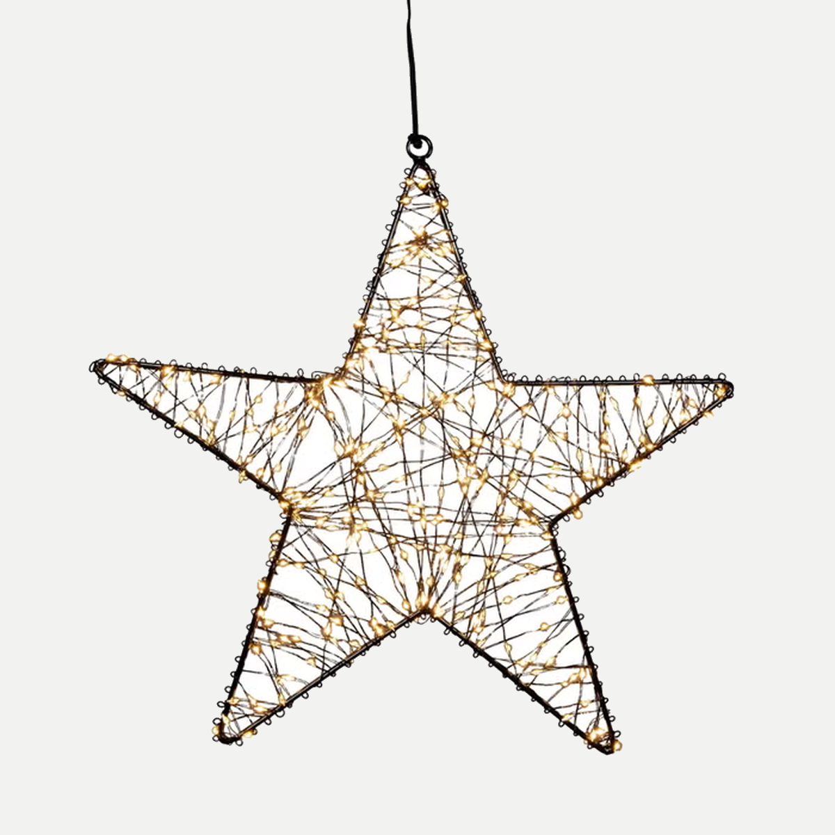 Anna's Collection Verlicht Kerstfiguur Kerstster met Flash Klassiek Warm 300 Lampjes 37 x 5 cm