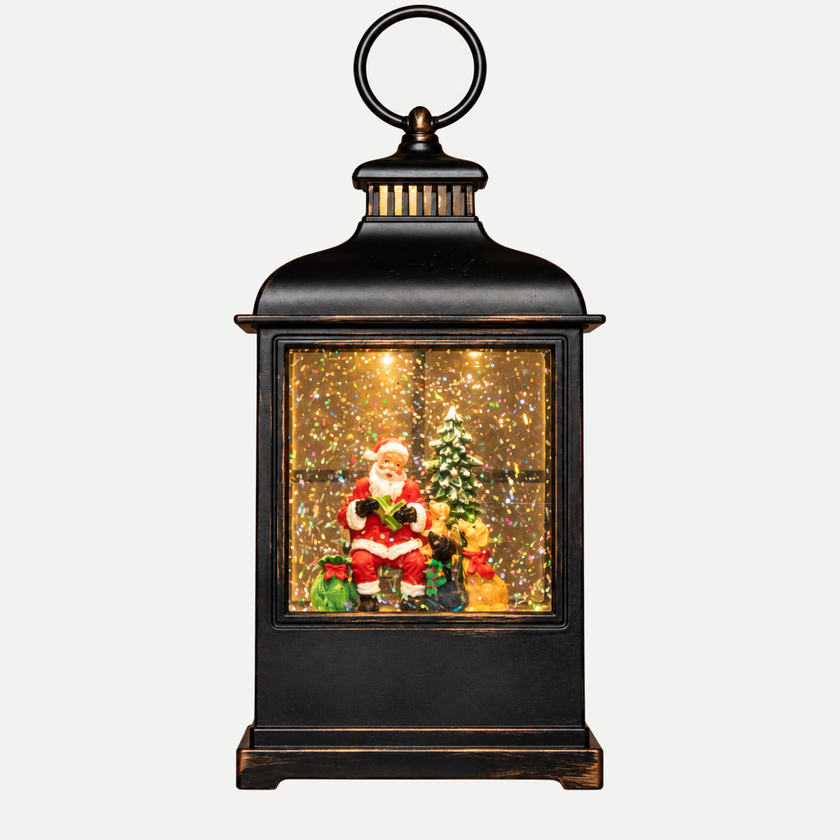 Anna's Collection Verlicht Kerstfiguur Lantaarn Kerstman Warm Wit 12.5 x 8 x 27 cm