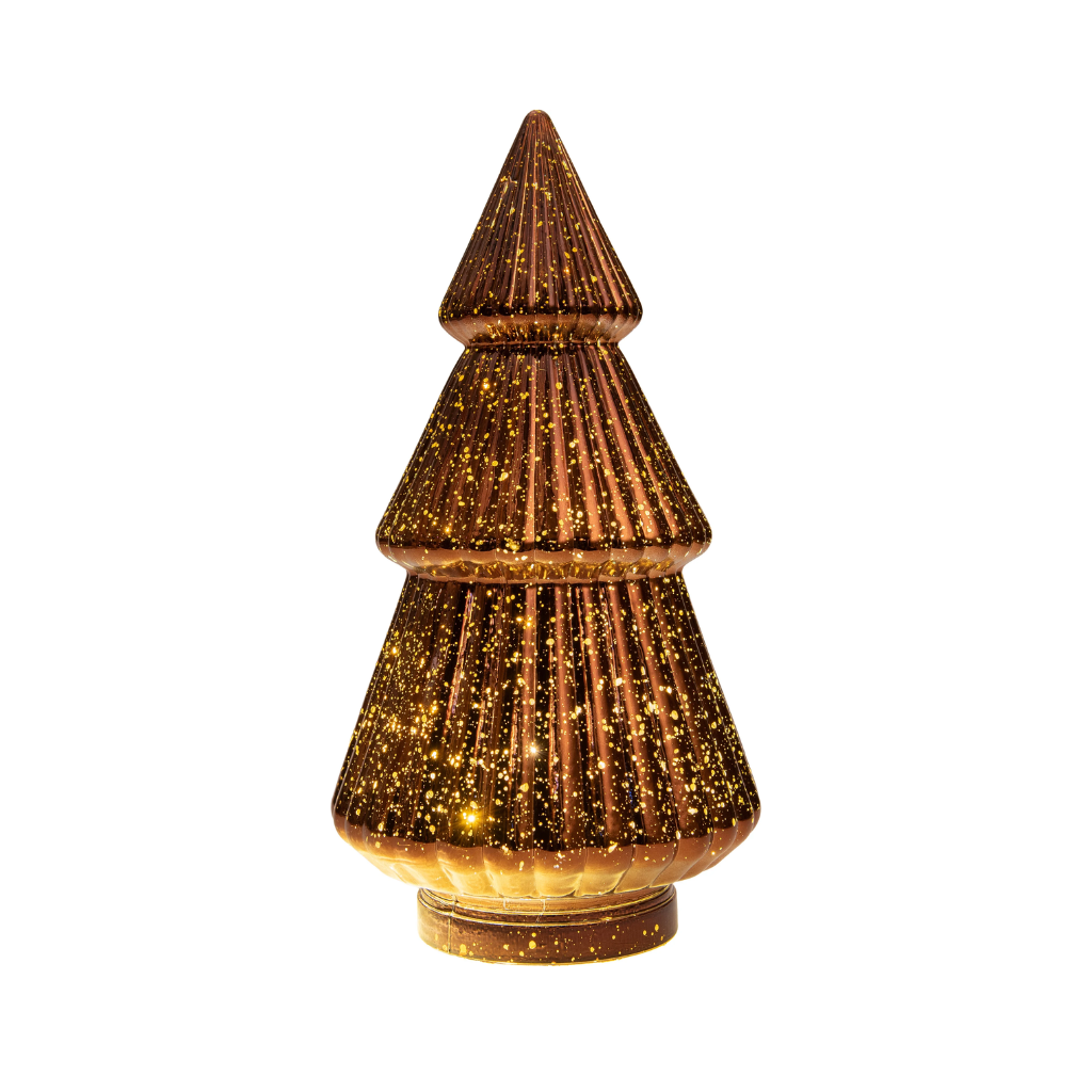 Anna's Collection decoratieboom brons met verlichting 15 x 28.5 cm