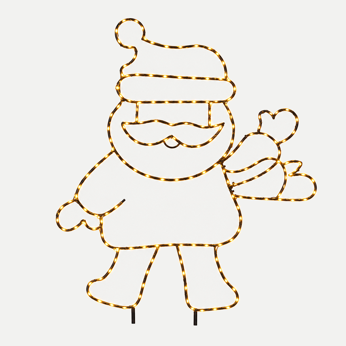 Anna's Collection Verlicht Kerstfiguur Zwaaiende Kerstman Klassiek Warm 300 Lampjes 60 x 50 cm