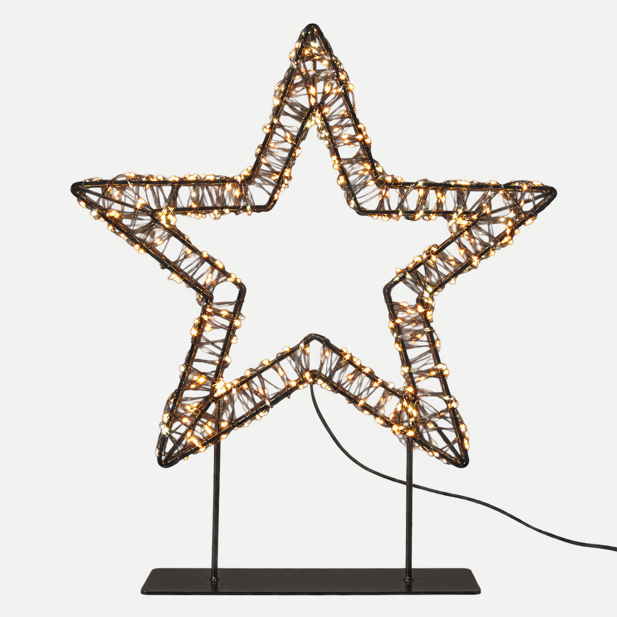 Anna's Collection Verlicht Kerstfiguur Ster 3D Zwart Klassiek Warm 800 Lampjes 37 x 7 x 45 cm