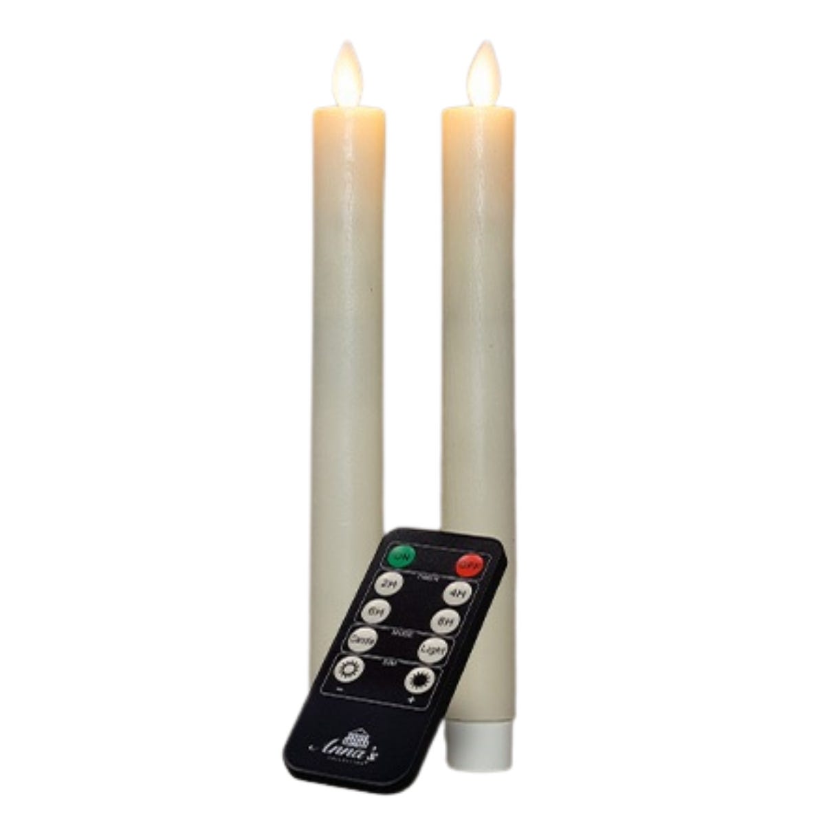 Anna's Collection LED Dinerkaars Rustiek Oplaadbaar Ivoor 2 Stuks 23 cm