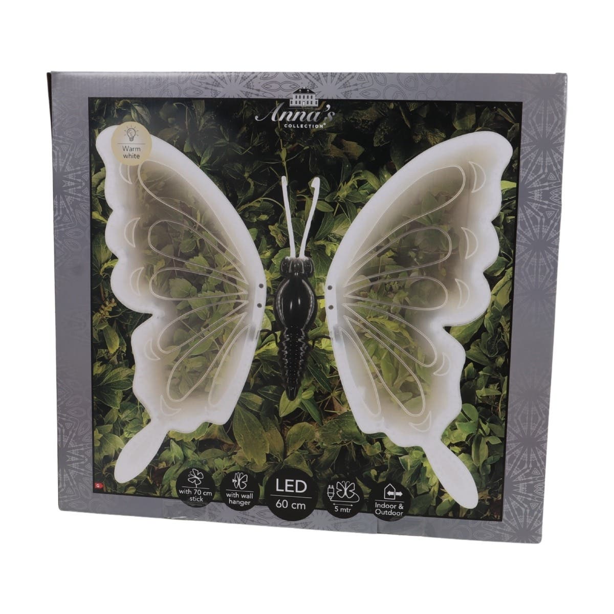 Anna's Collection Verlicht Kerstfiguur Vlinder Warm Wit 60 cm