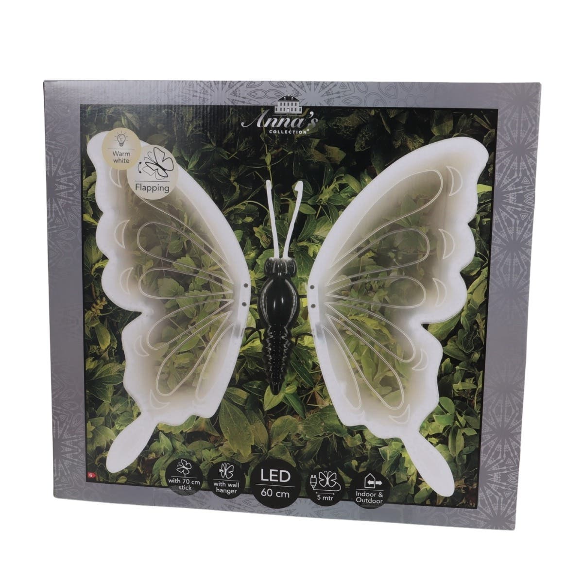 Anna's Collection Verlicht Kerstfiguur Vlinder Warm Wit Bewegend 60 x 60 x 7 cm