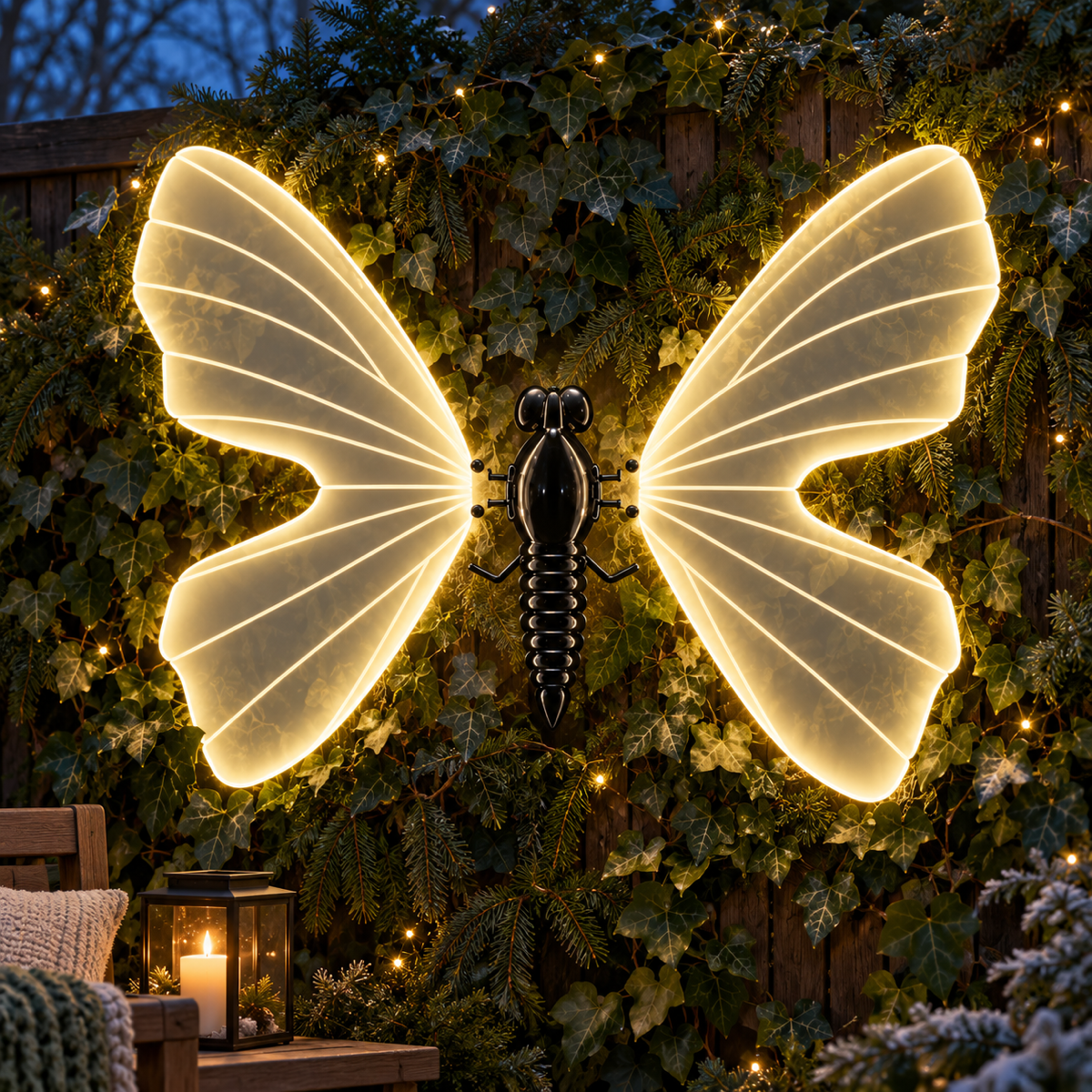 Anna's Collection Verlicht Kerstfiguur Vlinder Warm Wit 80 x 80 x 12 cm