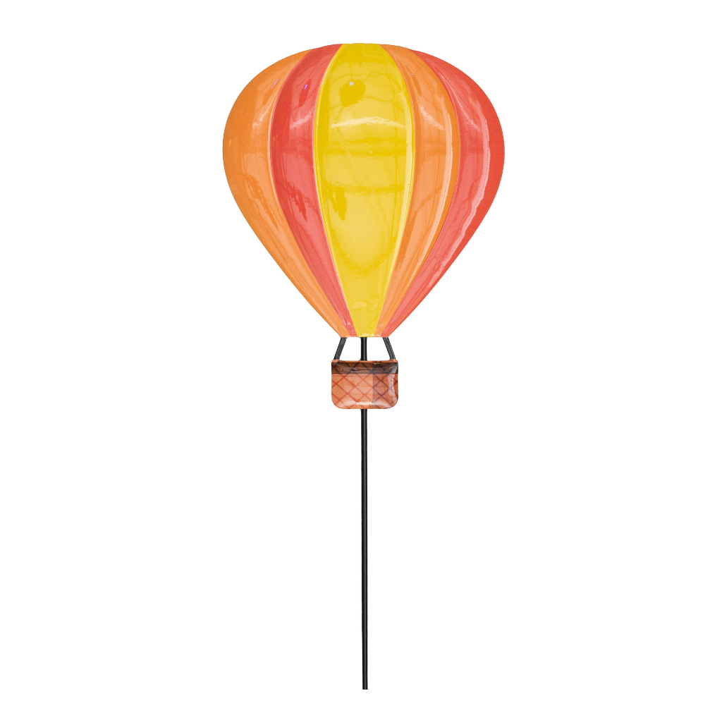 Anna's Collection Tuinsteker Luchtballon Hangtag Geel Oranje 18 x 65 cm