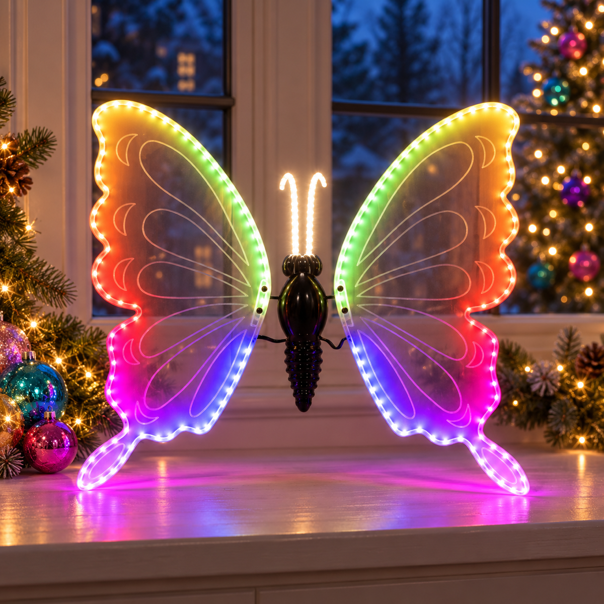 Anna's Collection Verlicht Kerstfiguur Vlinder Bewegend 60 x 60 x 7 cm