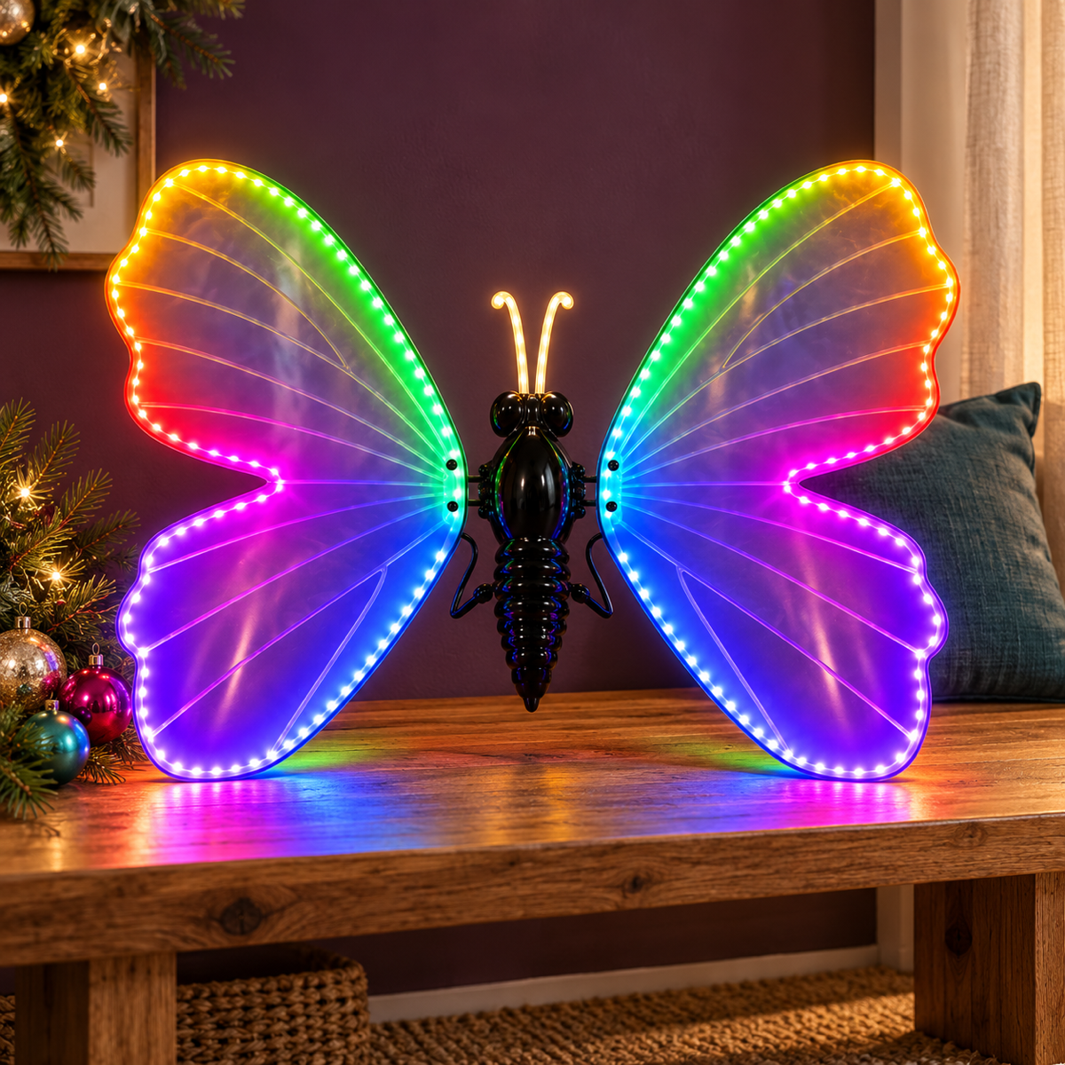 Anna's Collection Verlicht Kerstfiguur Vlinder Bewegend 80 x 80 x 12 cm