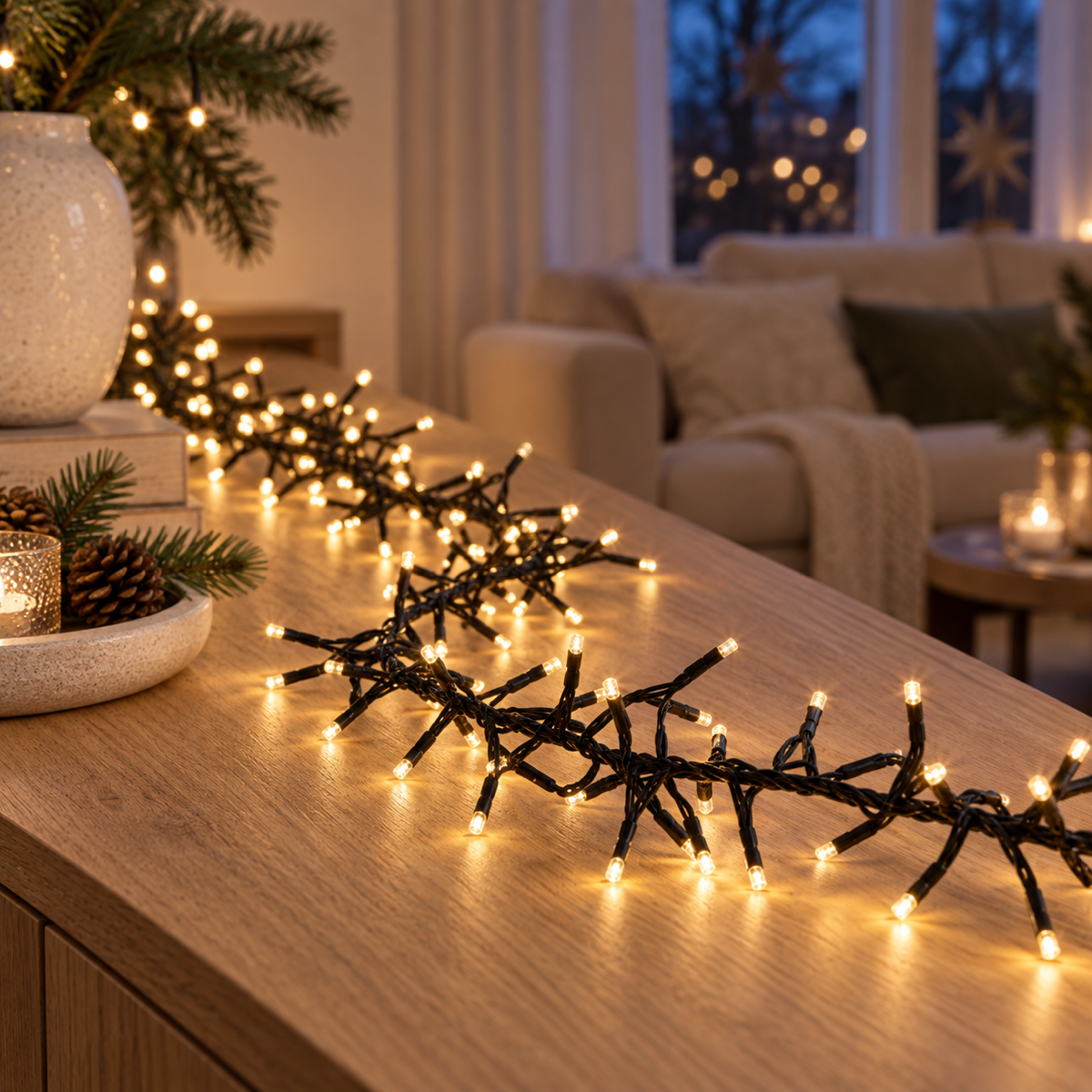 Anna's Collection Clusterverlichting Licht Goud 1536 Lampjes 9 m