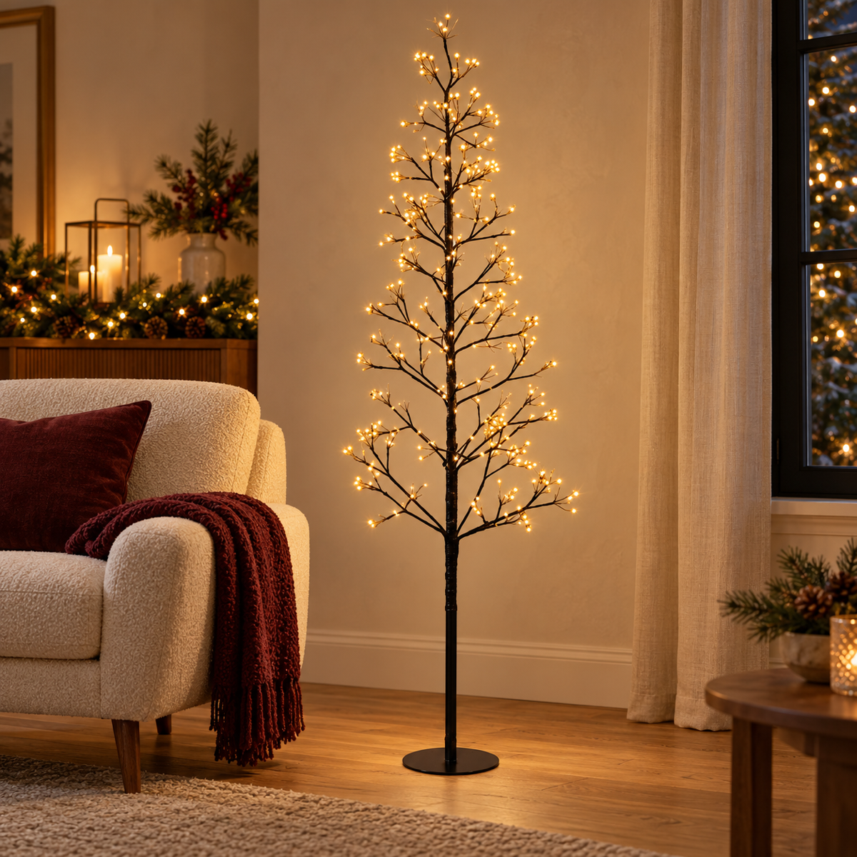 Anna's Collection Verlicht Kerstfiguur Boom Flash Klassiek Warm 720 Lampjes 150 cm