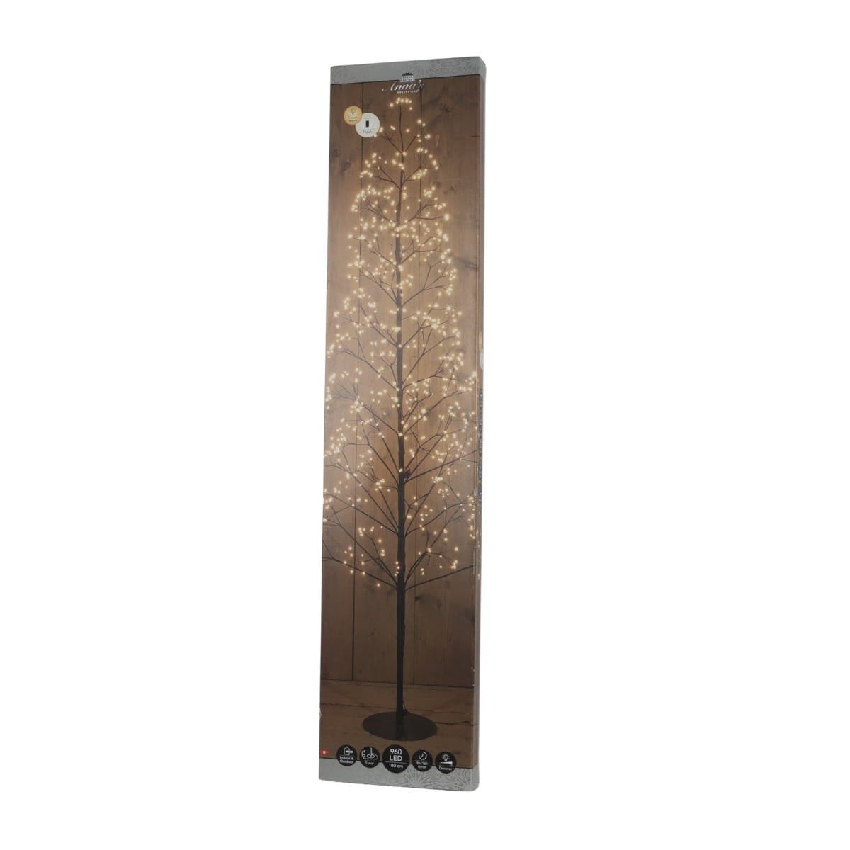 Anna's Collection Verlicht Kerstfiguur Boom Flash Klassiek Warm 960 Lampjes 180 cm