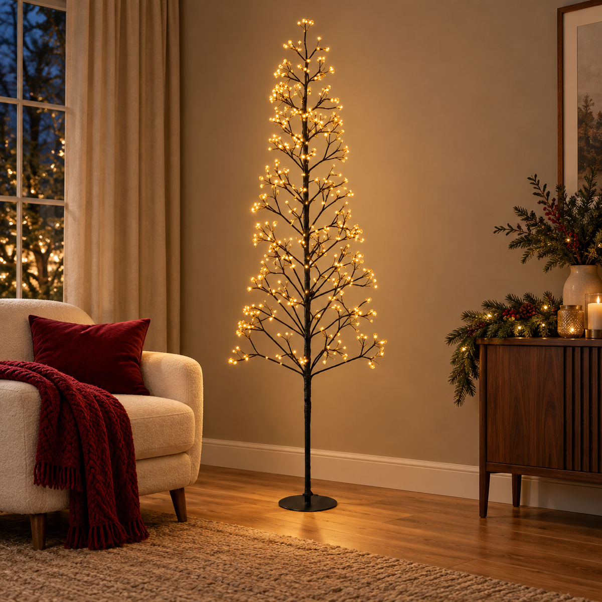 Anna's Collection Verlicht Kerstfiguur Boom Flash Klassiek Warm 960 Lampjes 180 cm